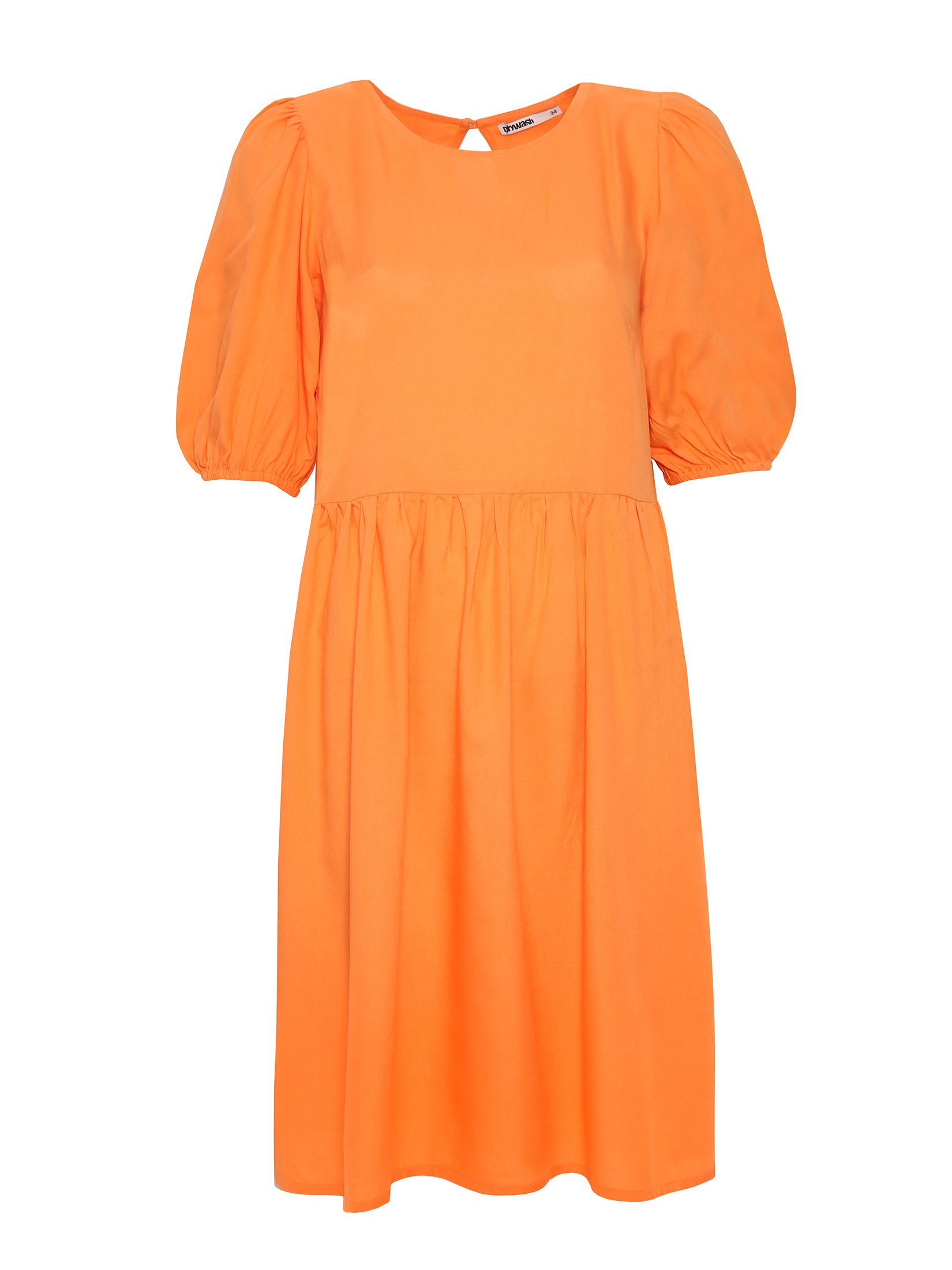 Luźna sukienka damska z bufiastymi rękawami 