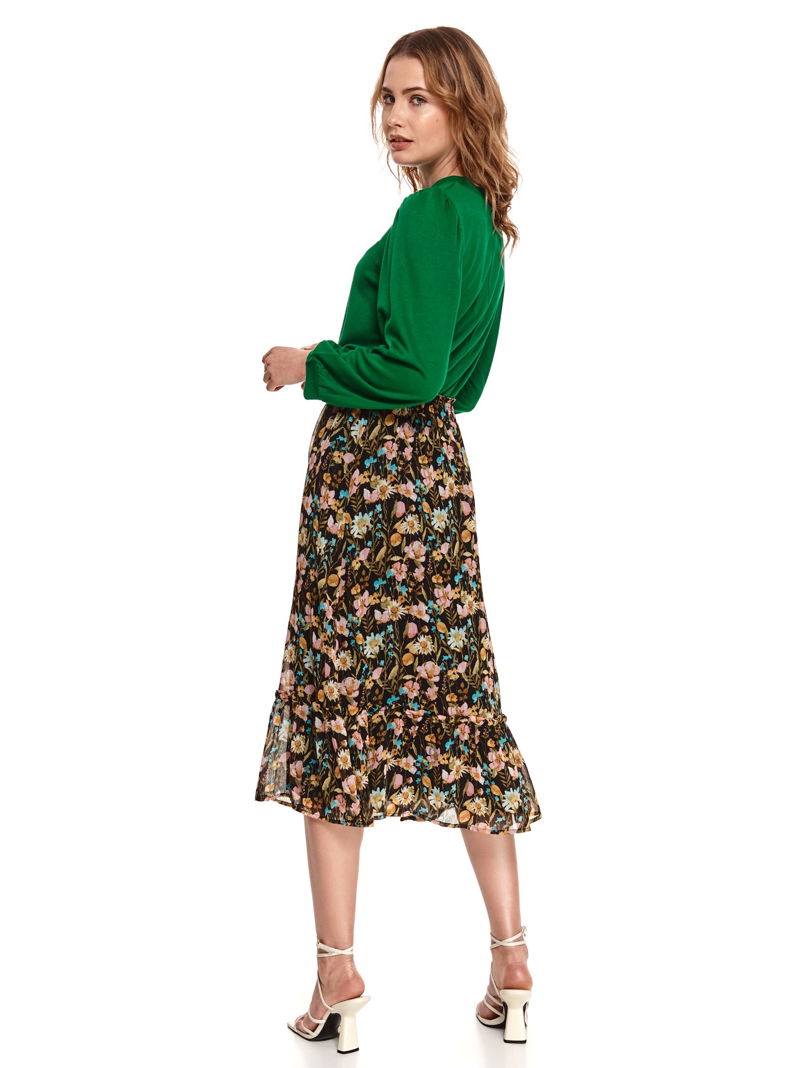 Bluza nierozpinana z bufiastymi rękawami