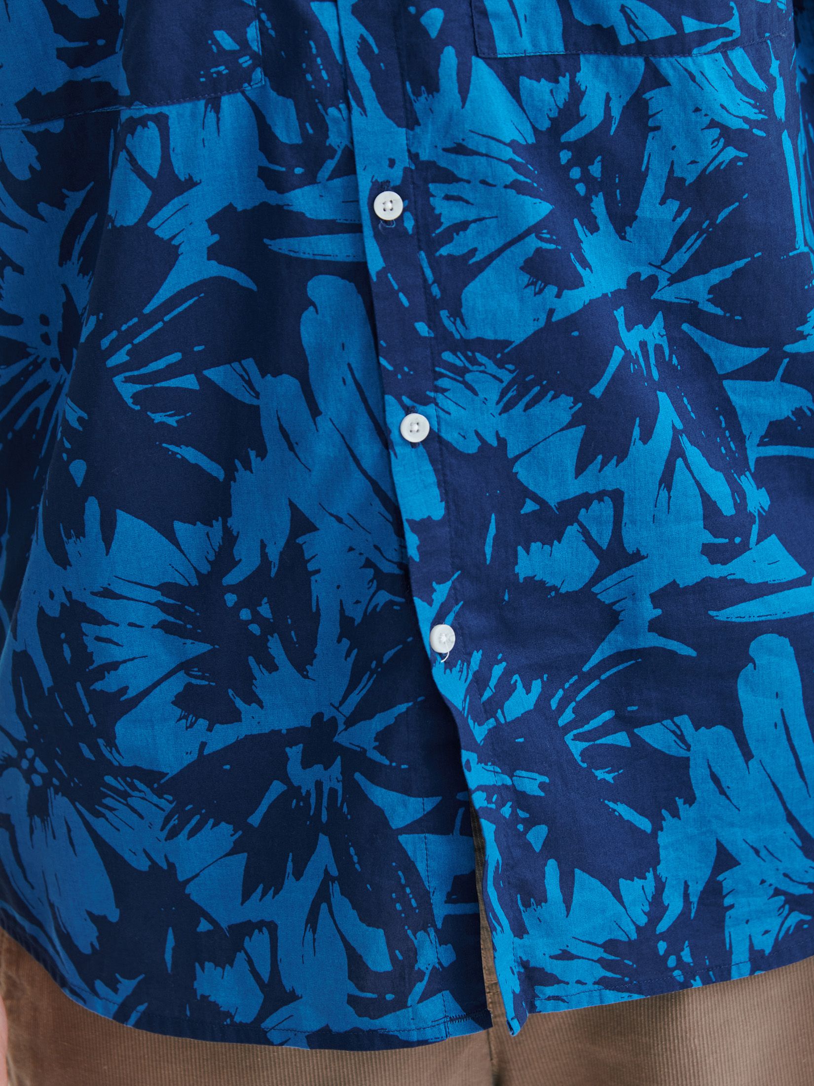 Koszula krótki rękaw męska z printem regular fit