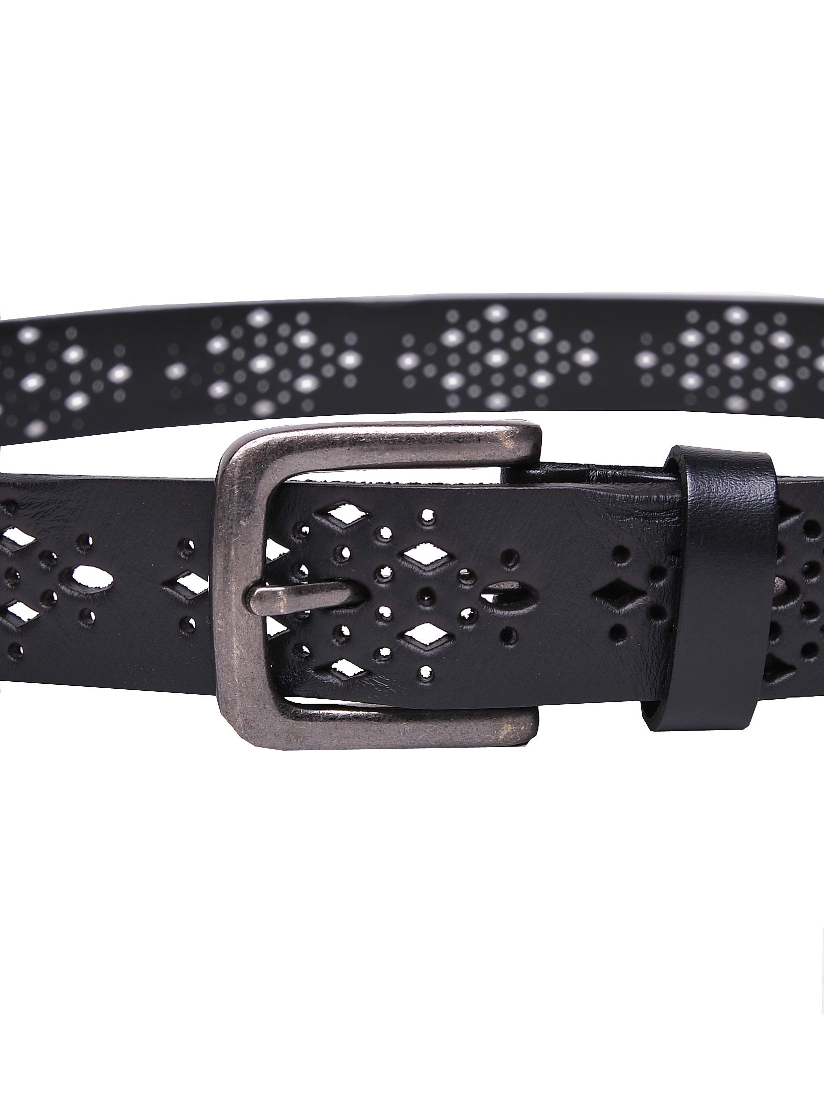 Skórzany ażurowy pasek