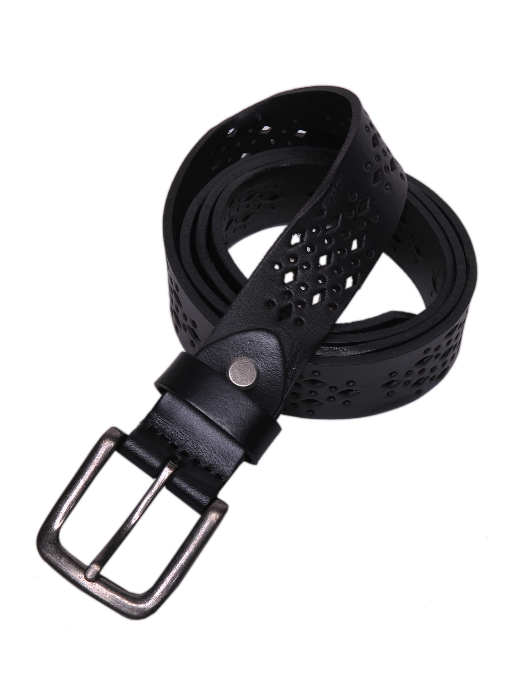 Skórzany ażurowy pasek