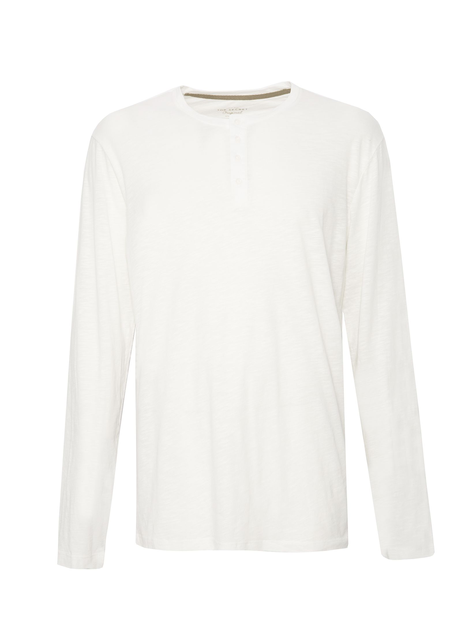T-shirt henley ze strukturalnej dzianiny