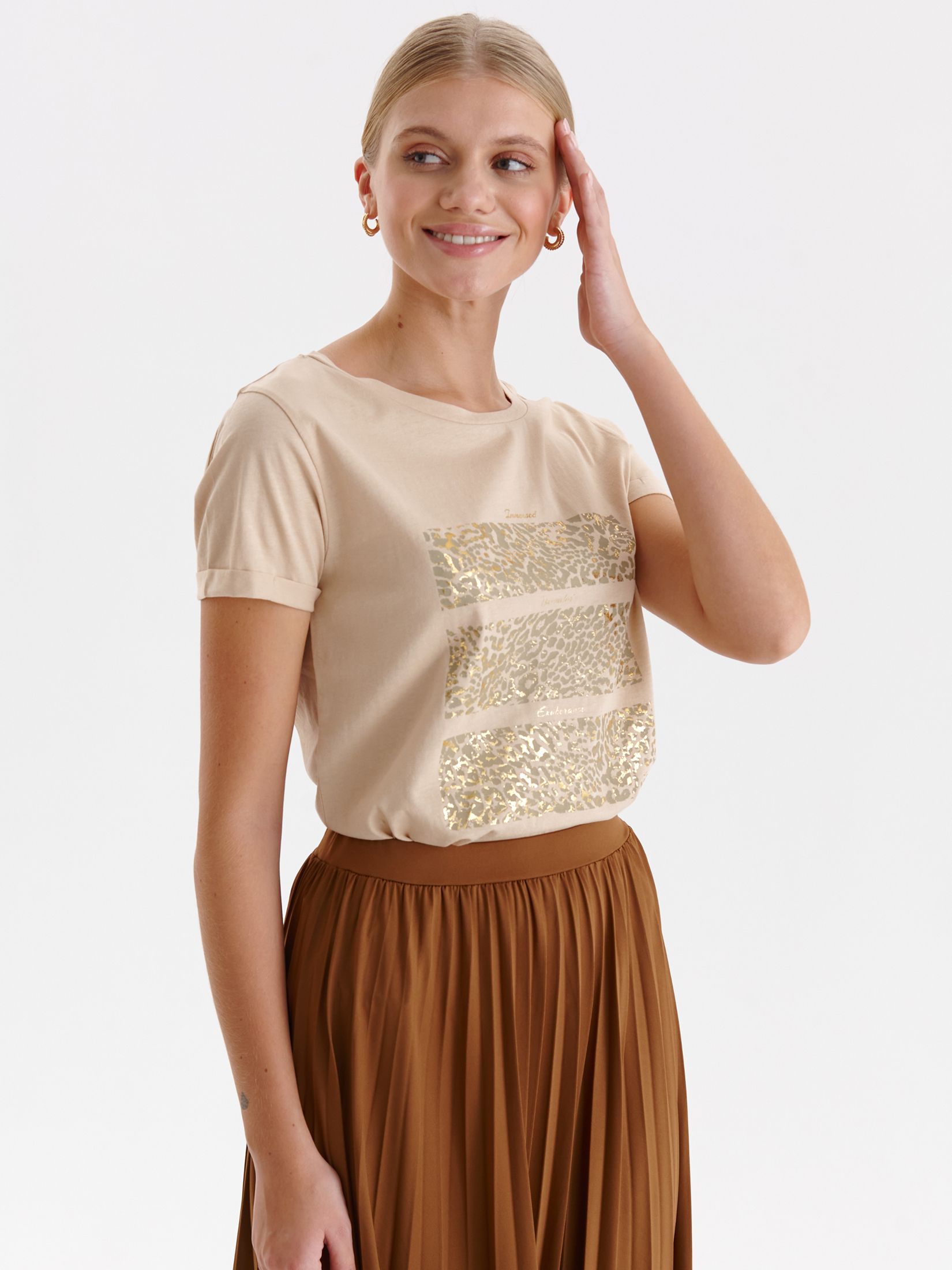 T-shirt damski z panterkowym printem