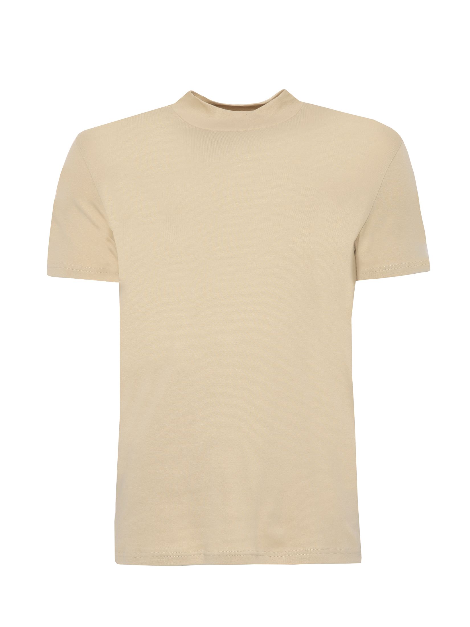 T-shirt półgolf z miękkiej dzianiny