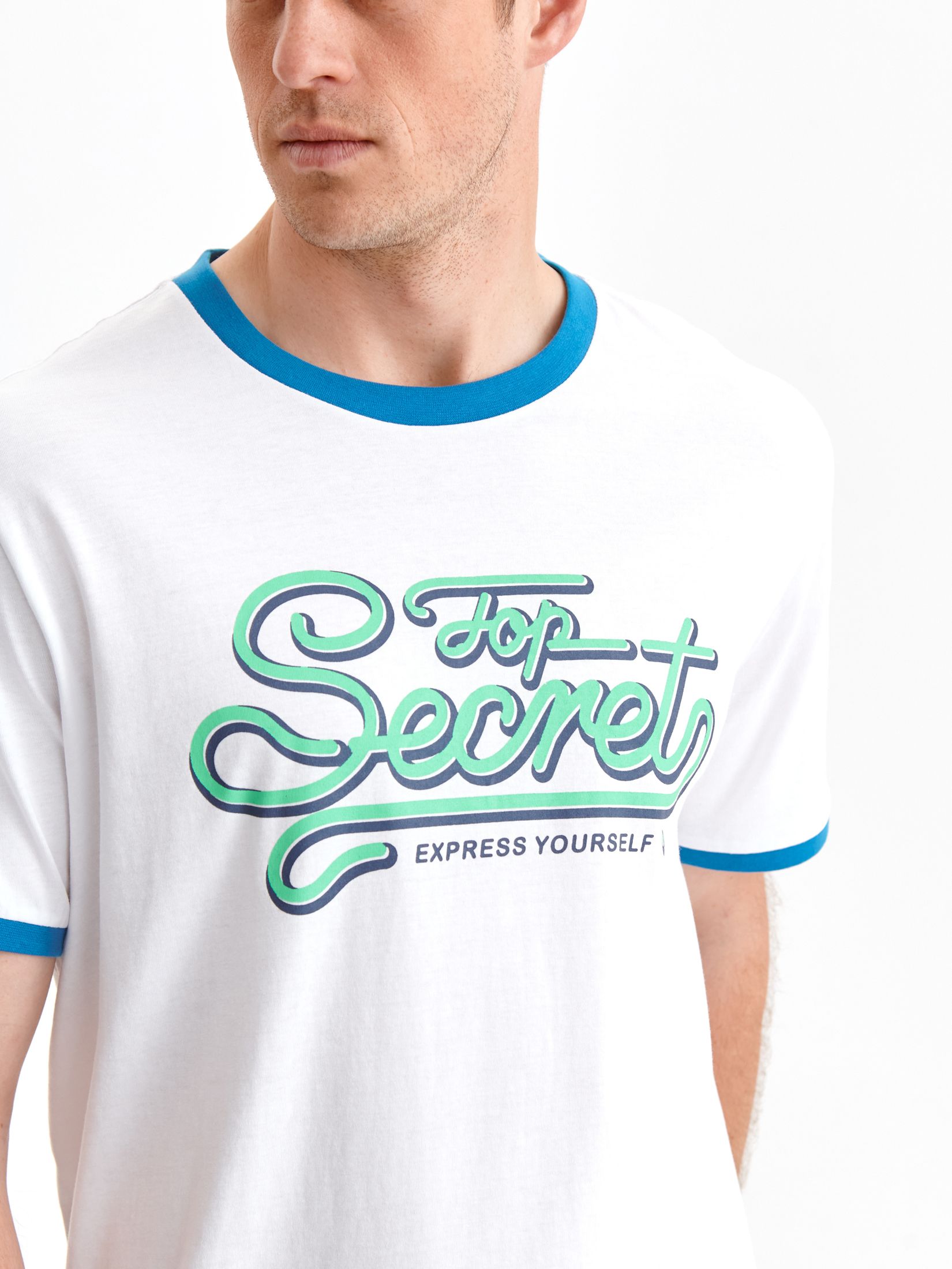 T-shirt krótki rękaw męski z logo top secret