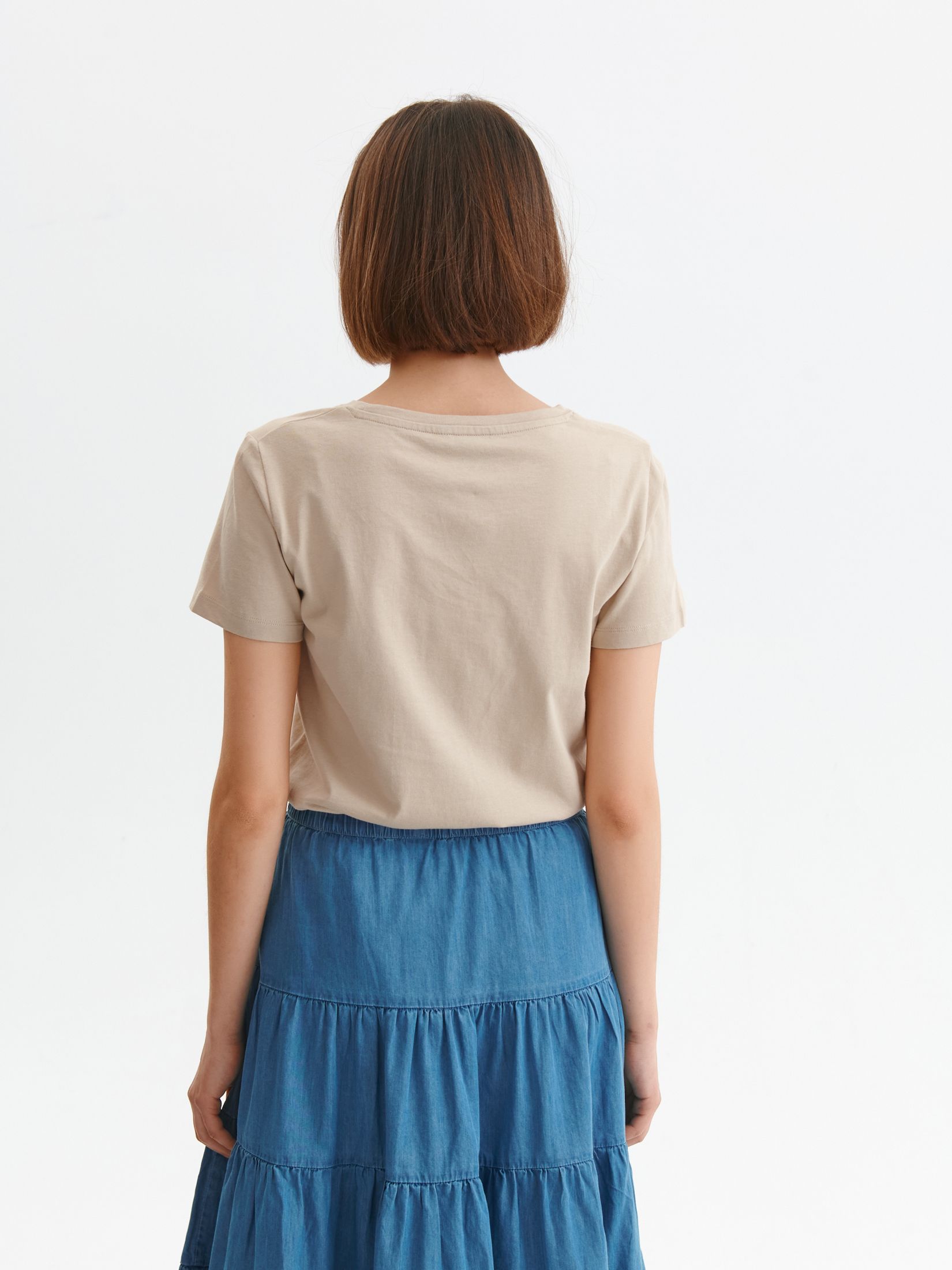 Bawełniany t-shirt damski z napisem
