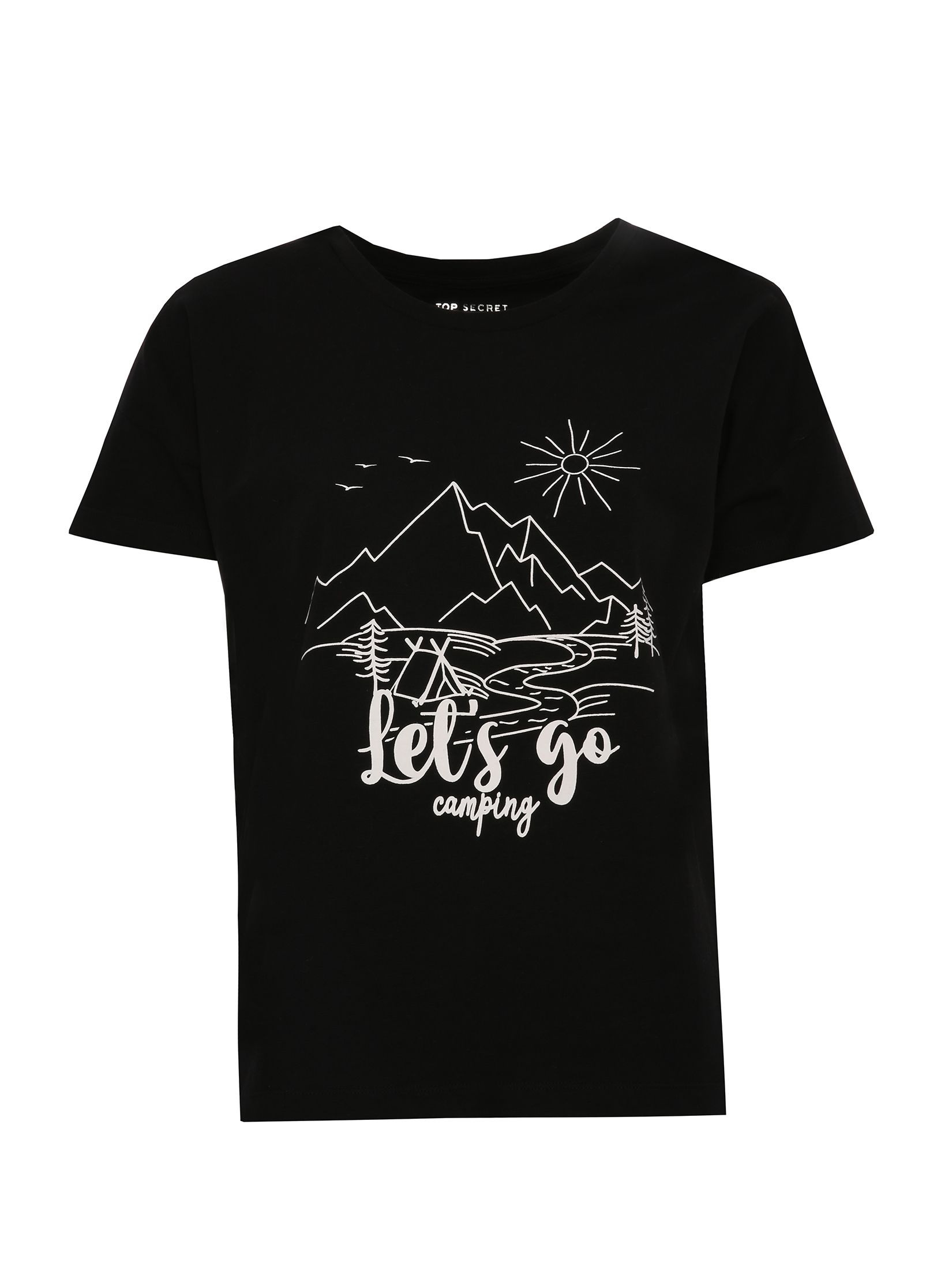 Damski t-shirt oversize z nadrukiem