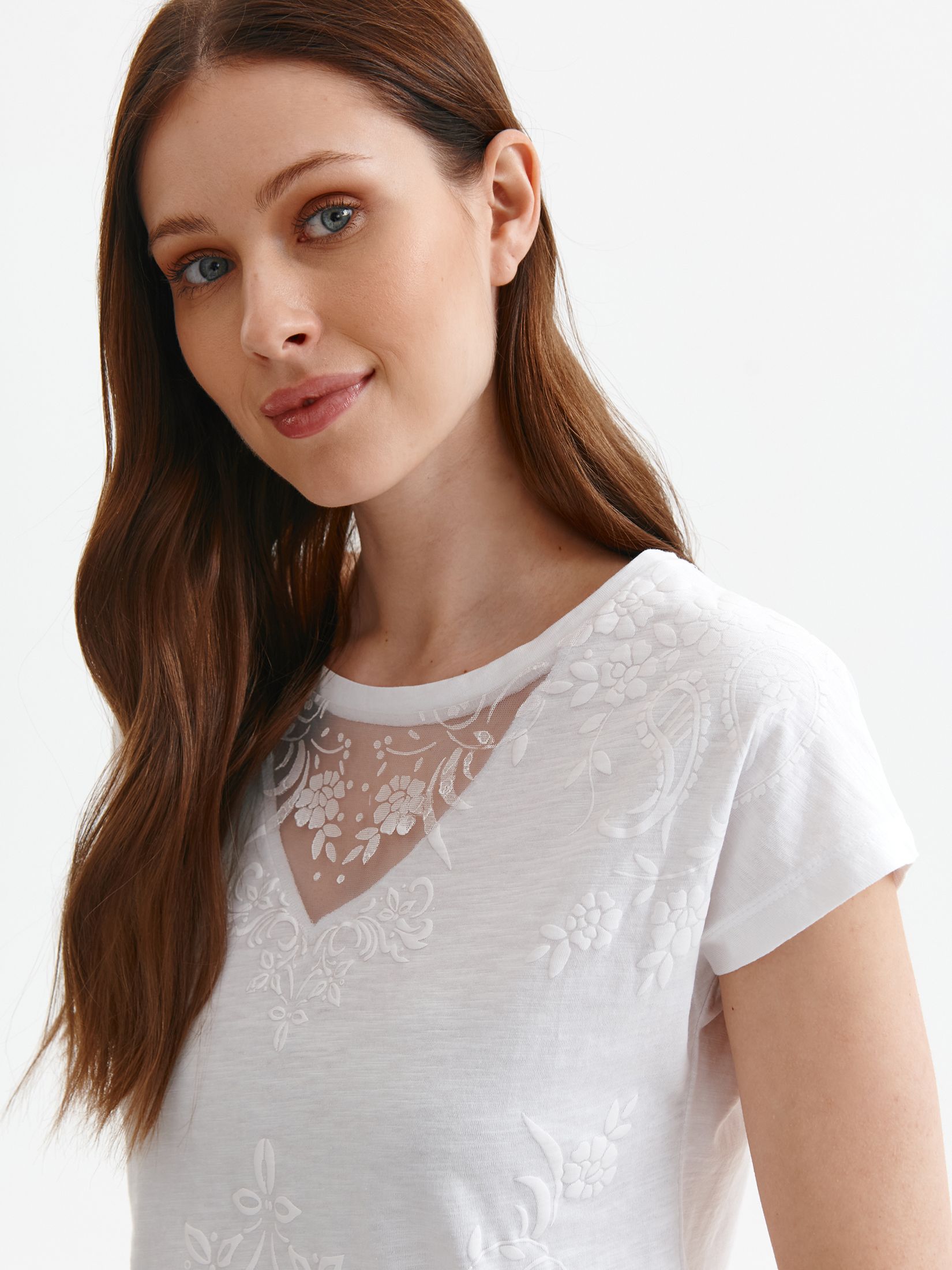 Bawełniany t-shirt krótki rękaw damski z nadrukiem