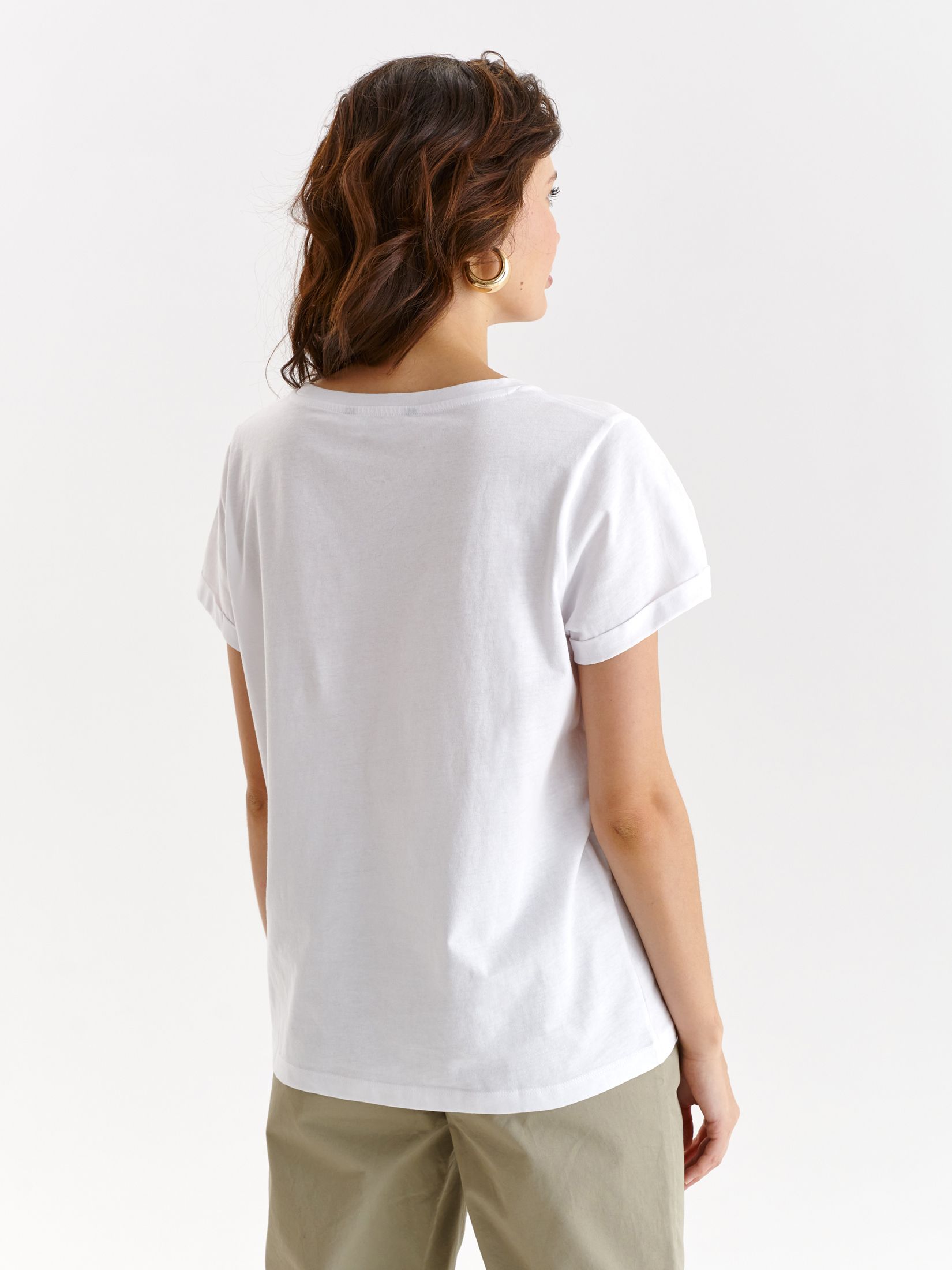 Bawełniany t-shirt z napisem