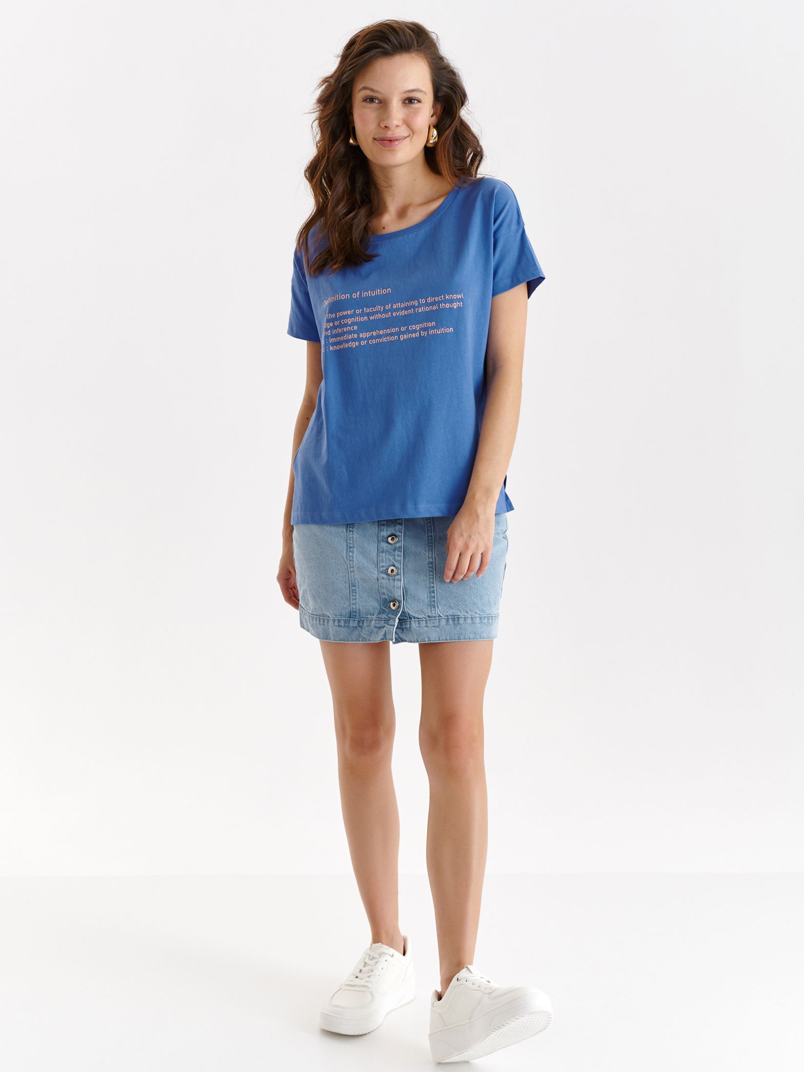 T-shirt oversize z nadrukiem