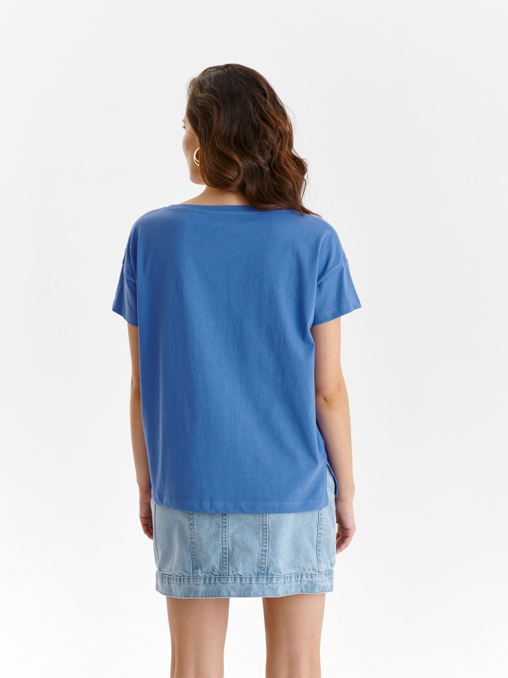 T-shirt oversize z nadrukiem