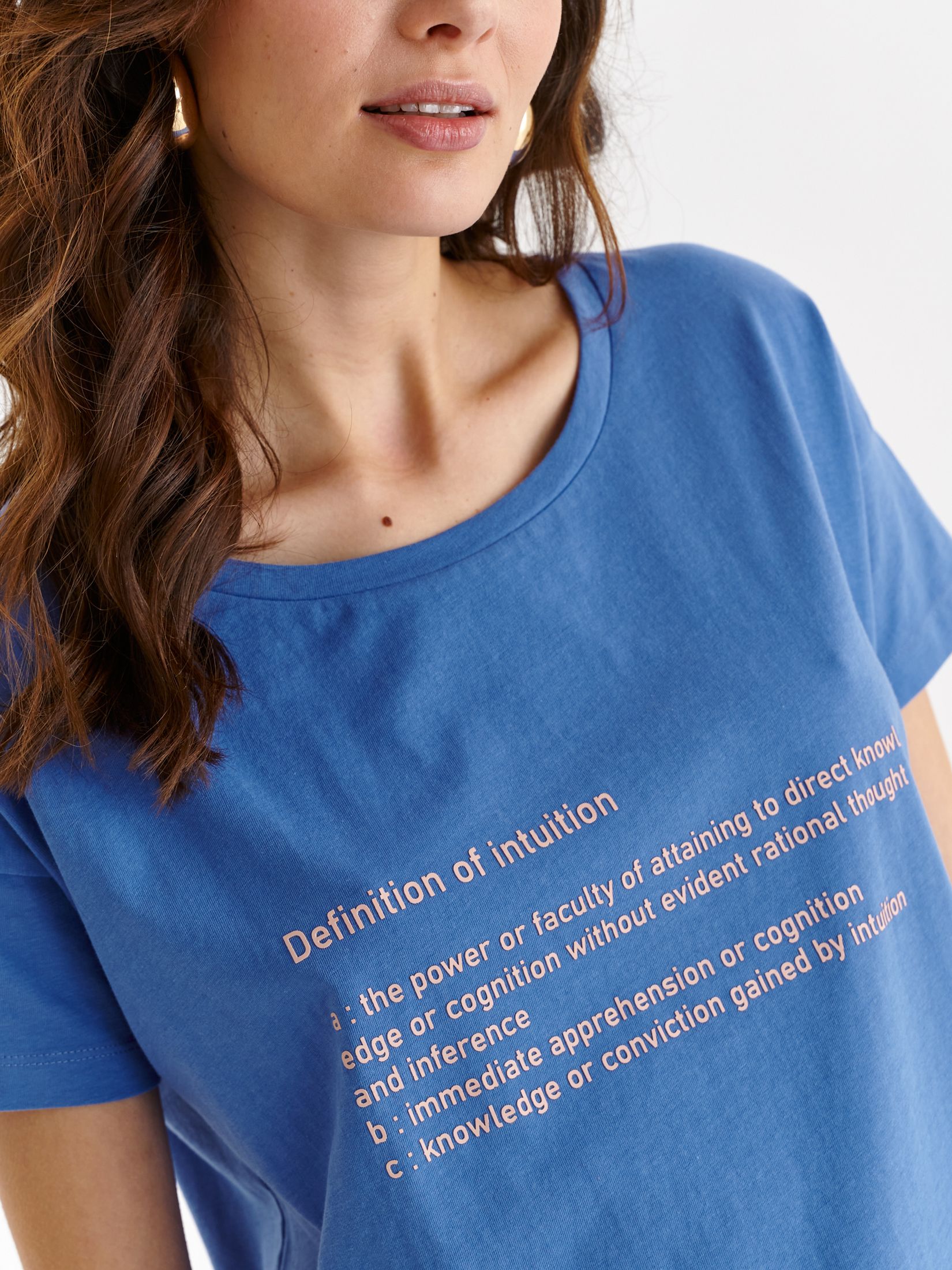 T-shirt oversize z nadrukiem