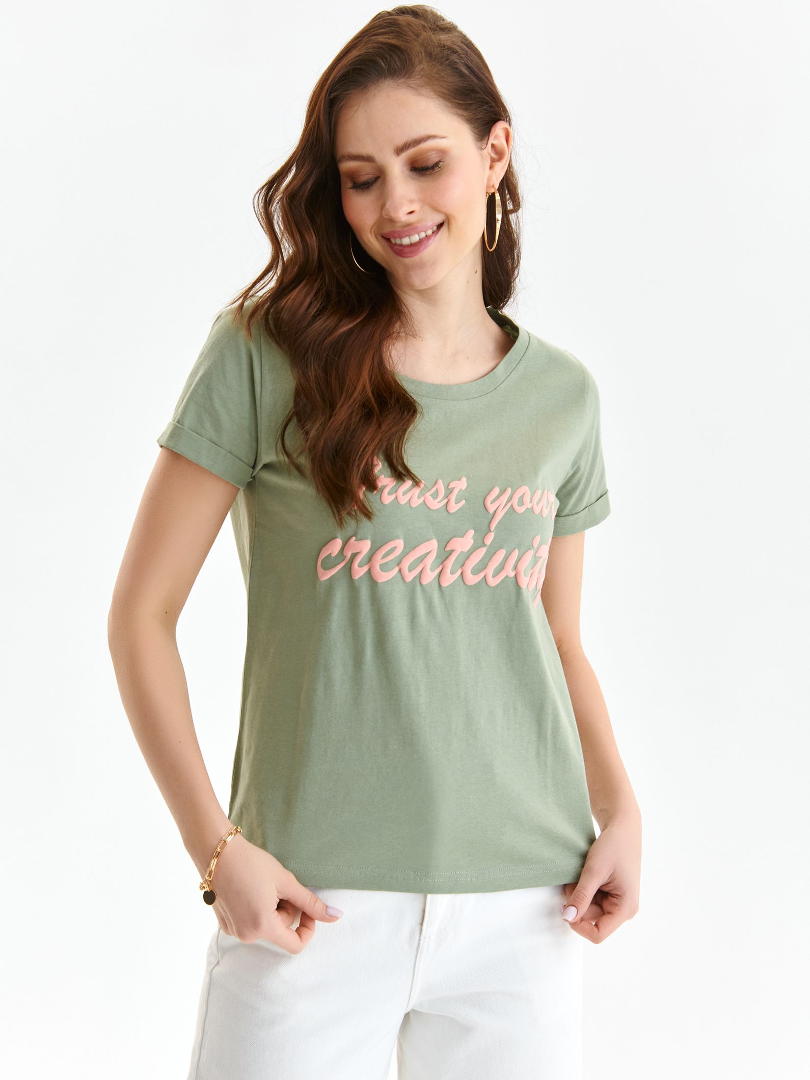 T-shirt damski z napisem