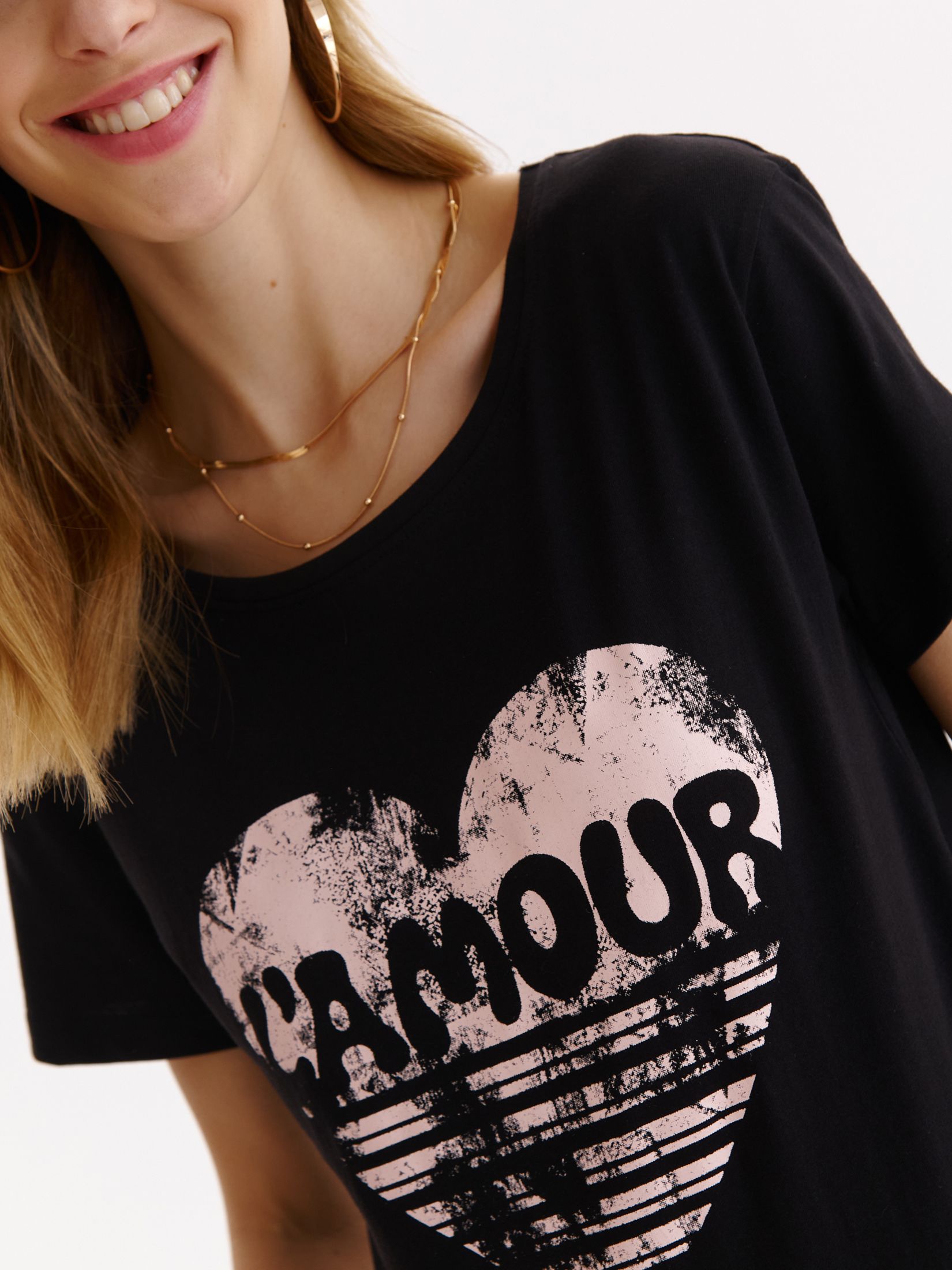 Bawełniany t-shirt damski z nadrukiem
