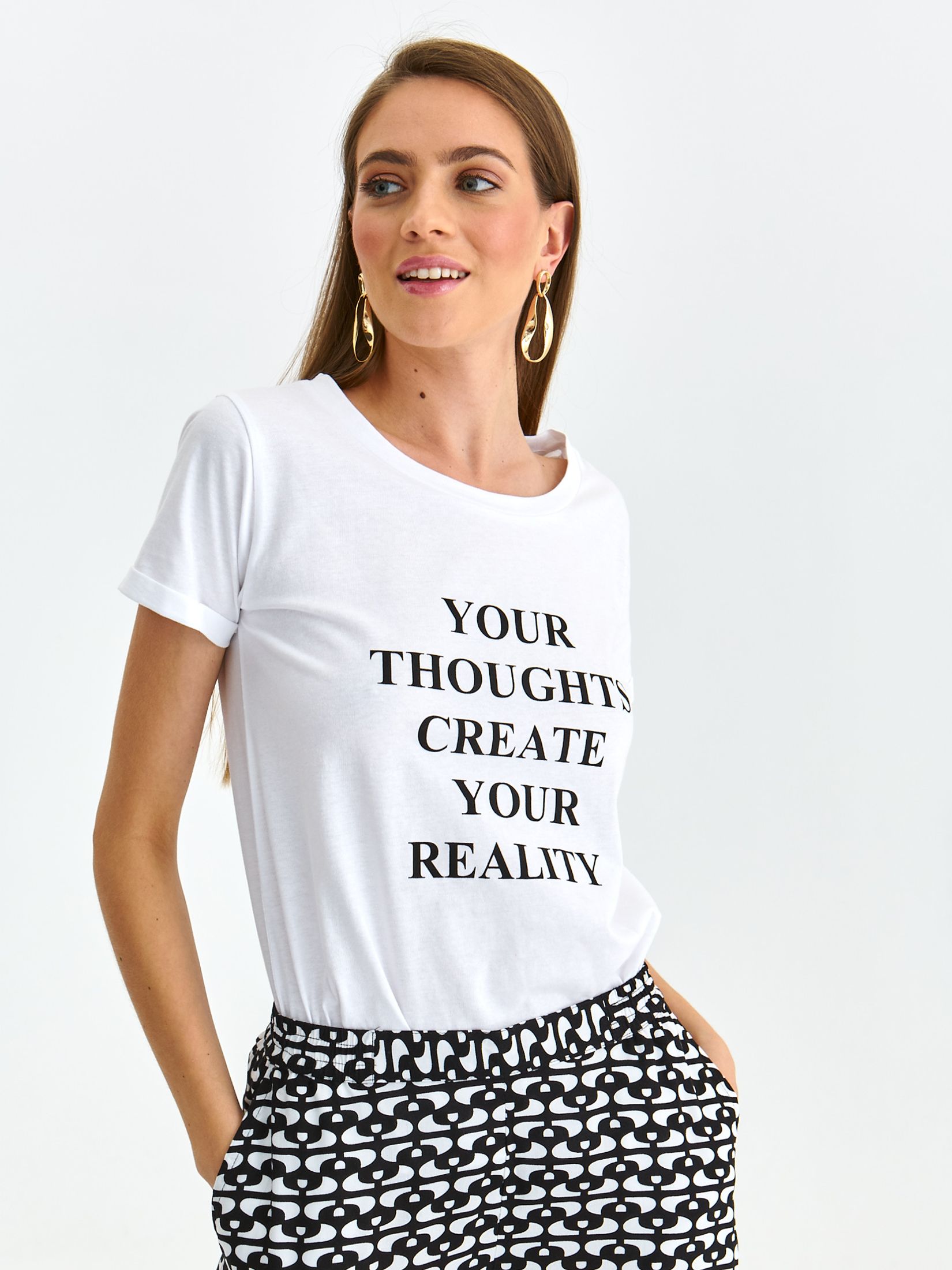 T-shirt damski z napisem