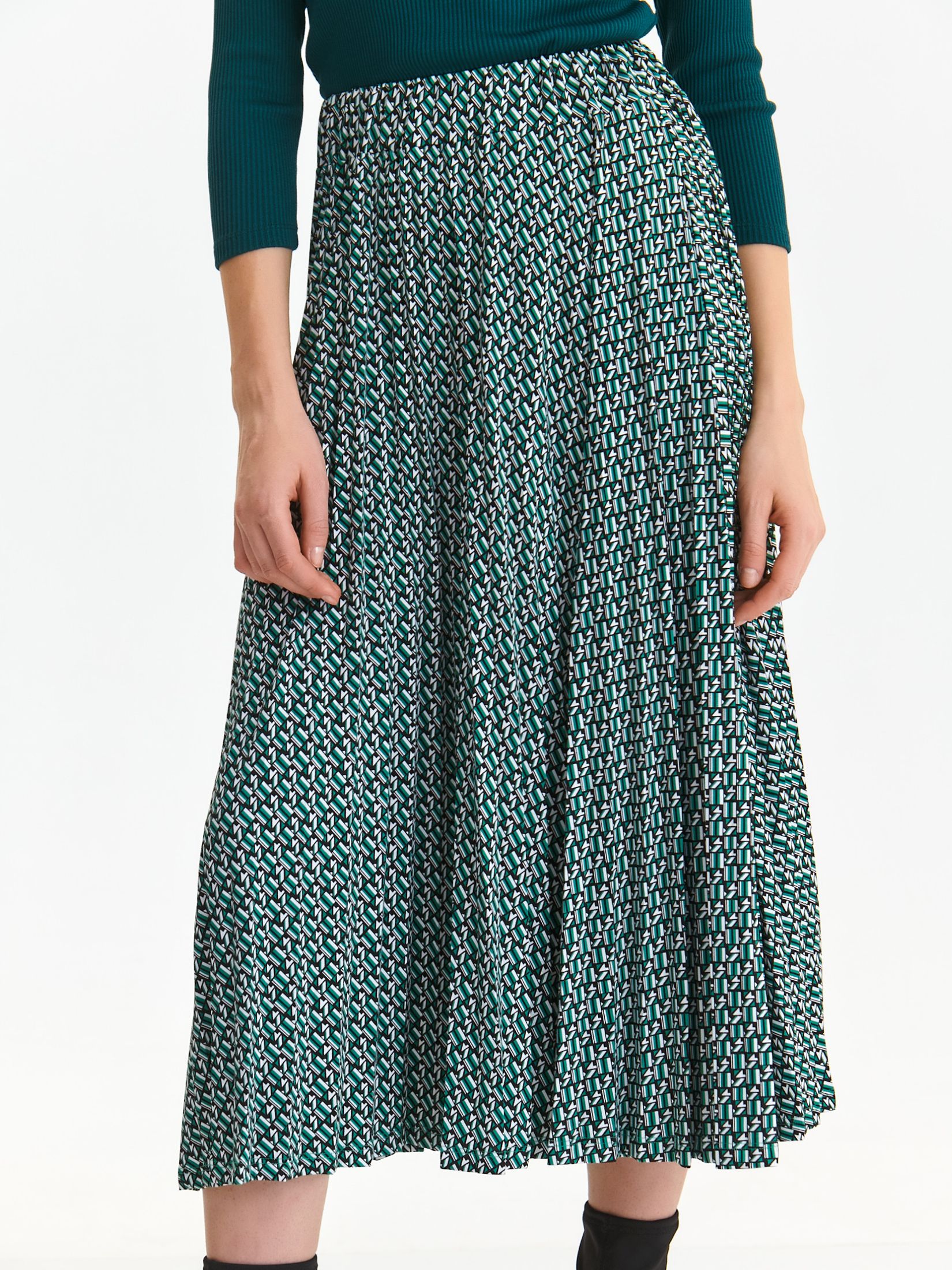 Plisowana spódnica w retro print
