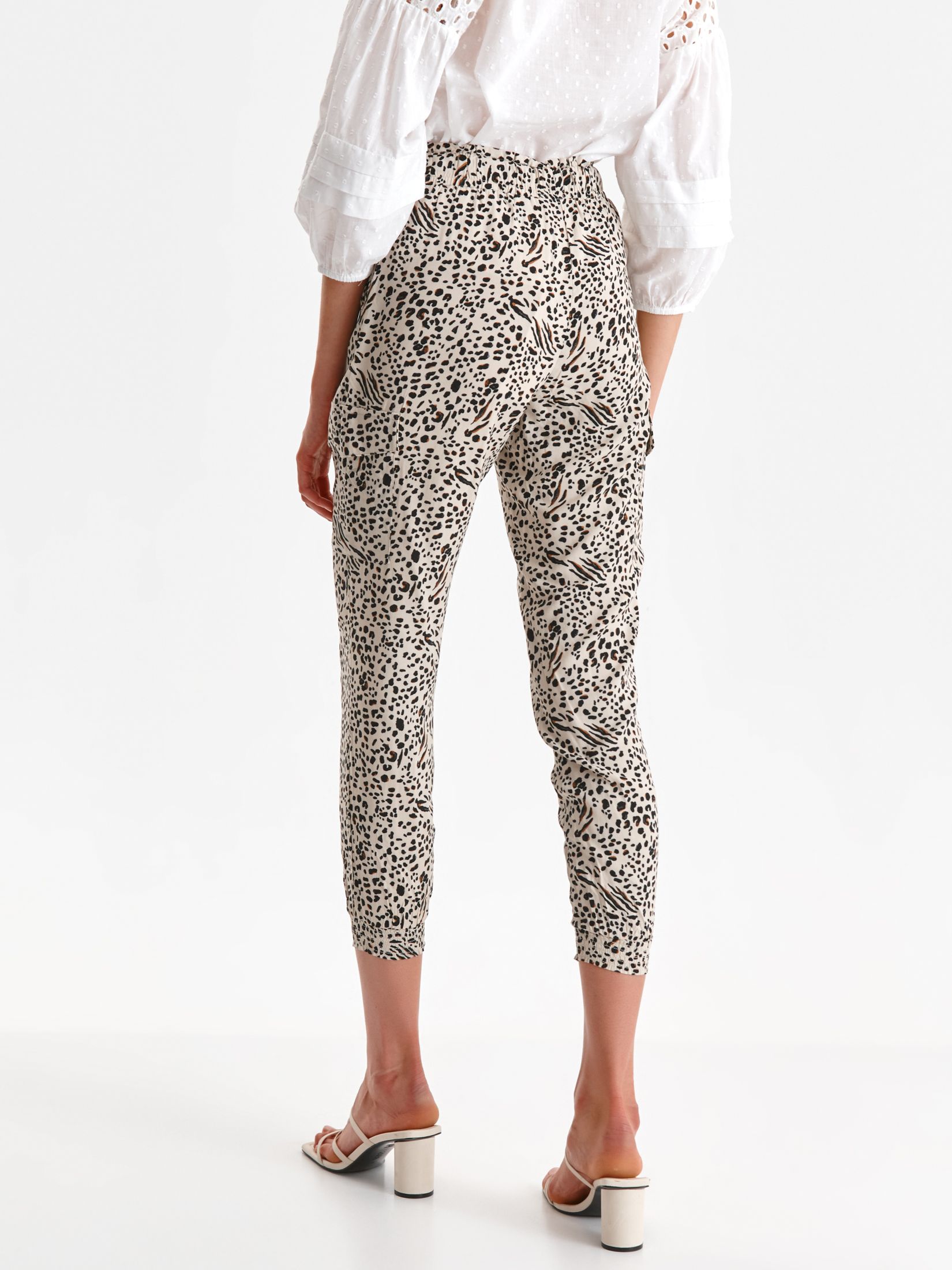 Printowane spodnie damskie typu joggers