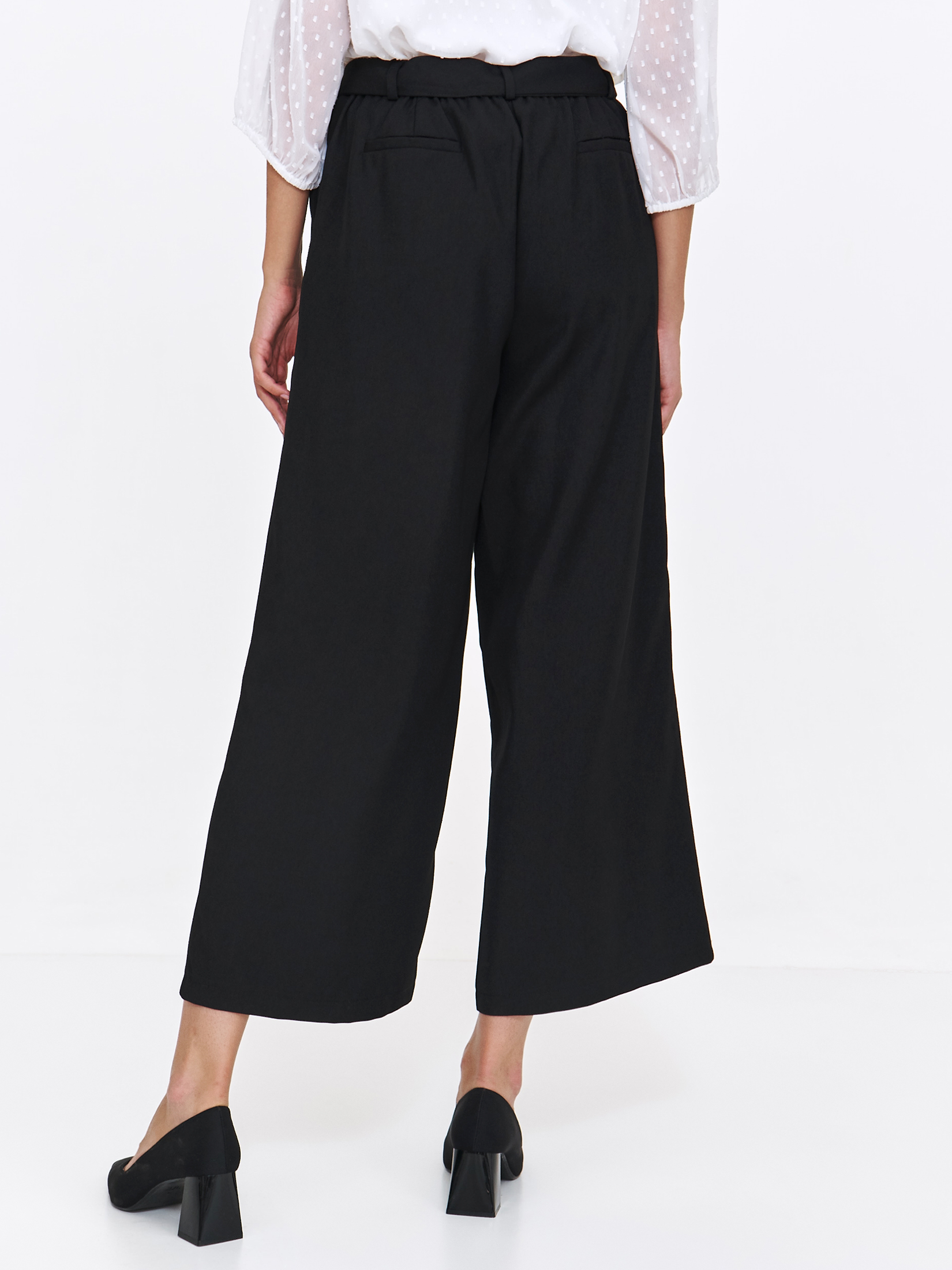 Czarne spodnie culotte