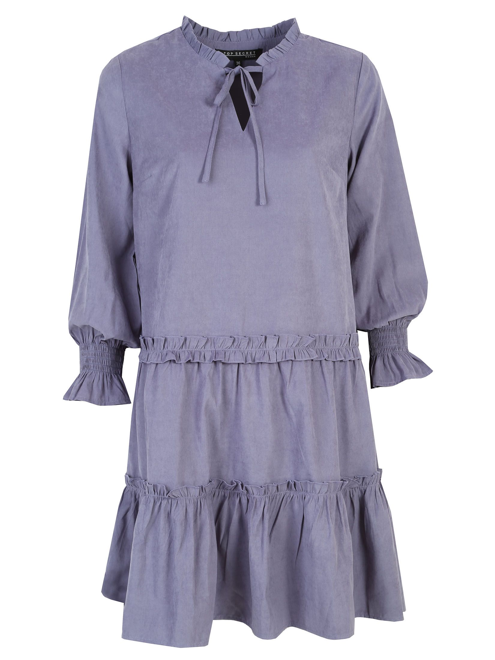 Sukienka z falbanką i wiązaniem