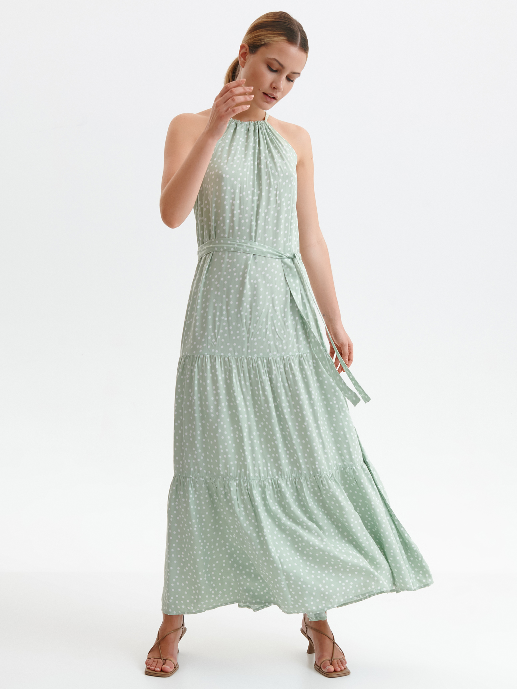Sukienka maxi w grochy