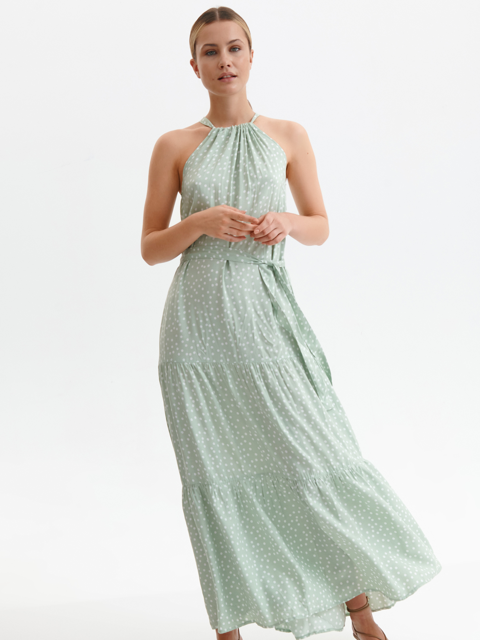 Sukienka maxi w grochy