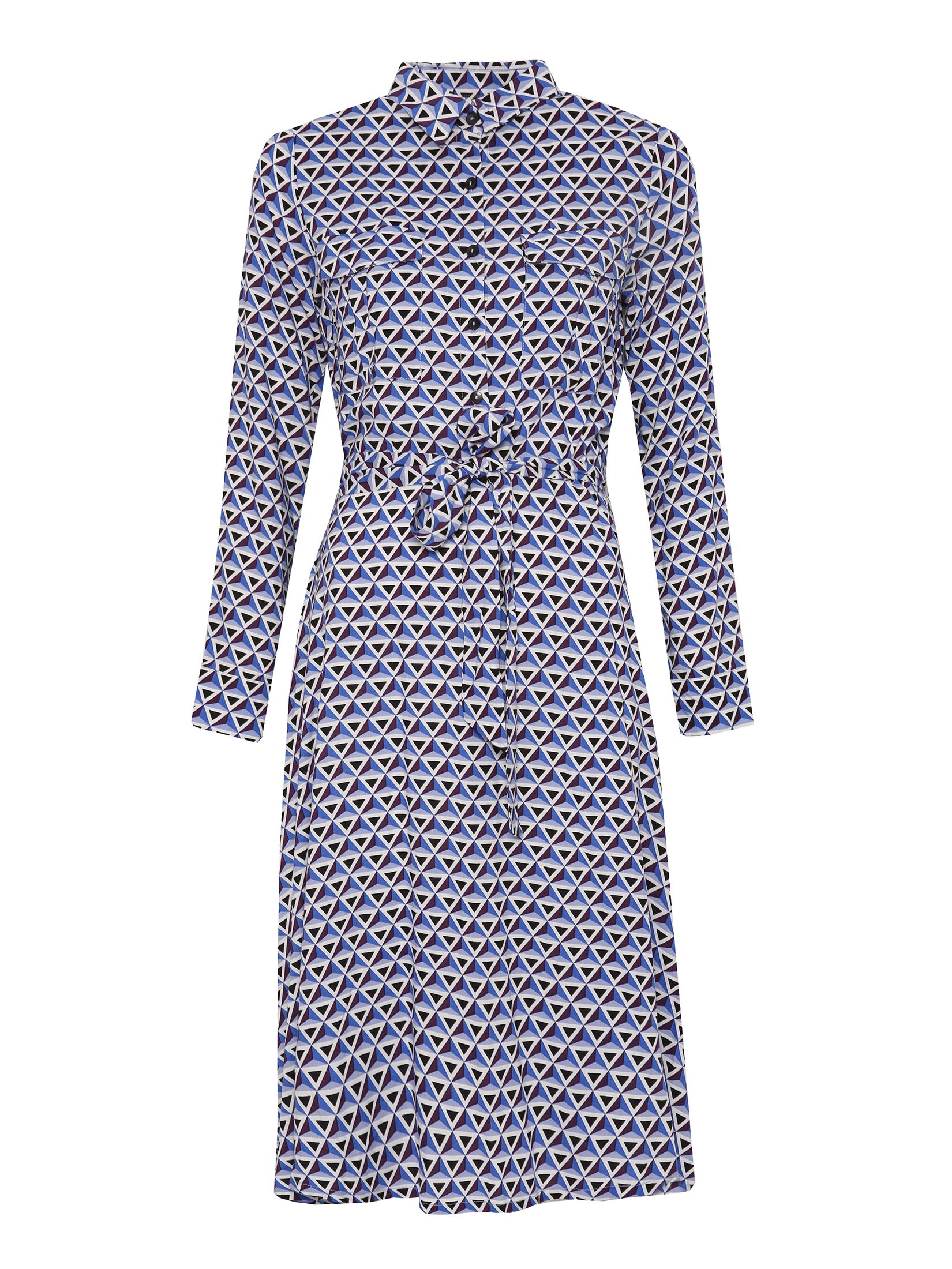 Koszulowa sukienka z wiązaniem w talii