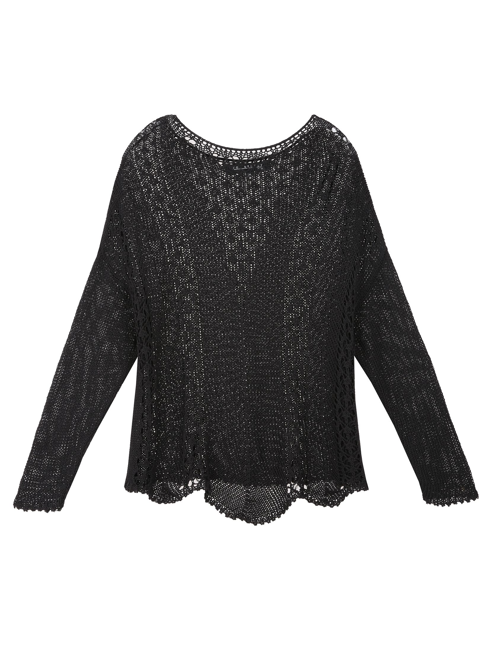 Ażurowy sweter damski