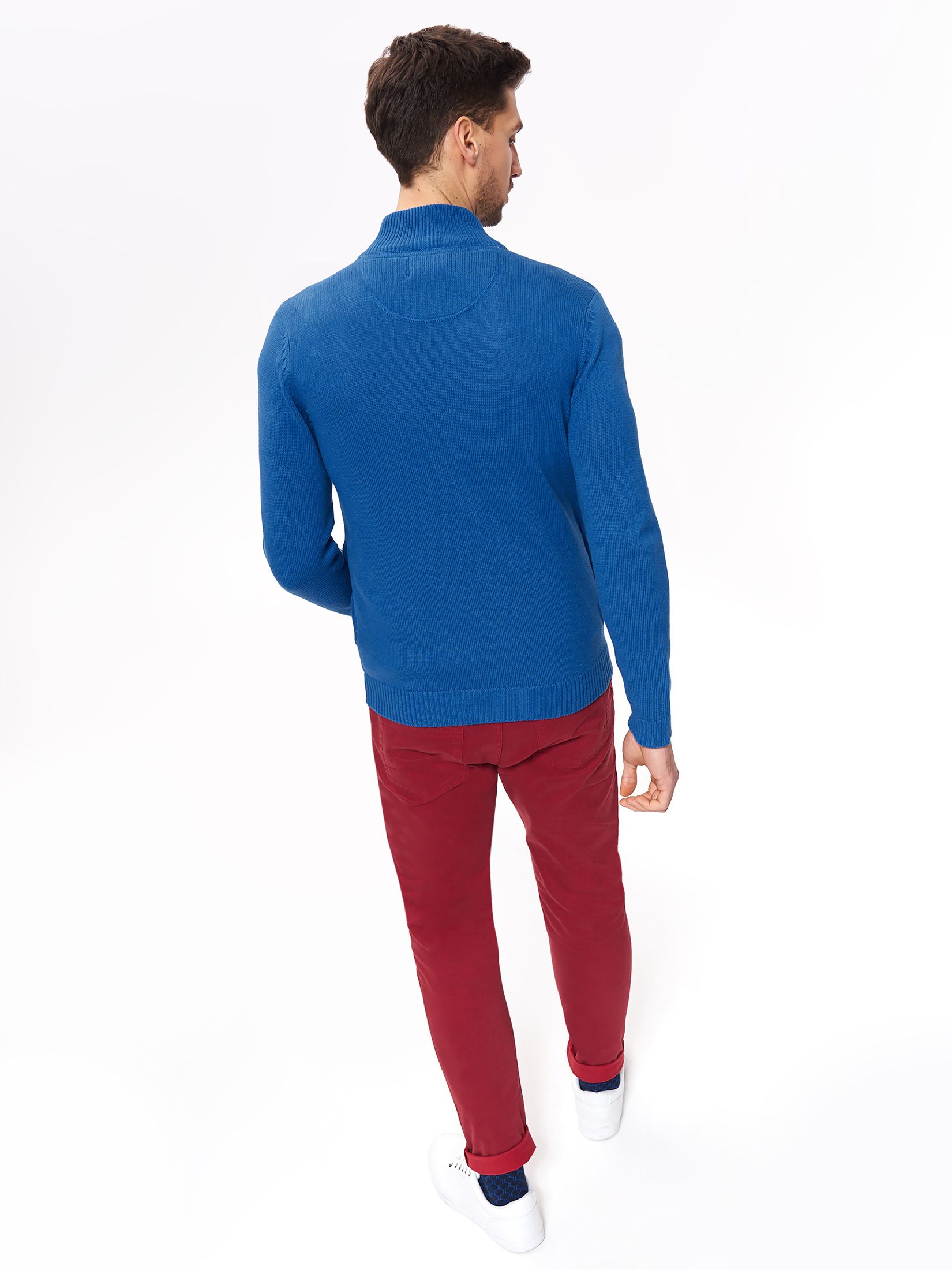 Sweter rozpinany ze stójką