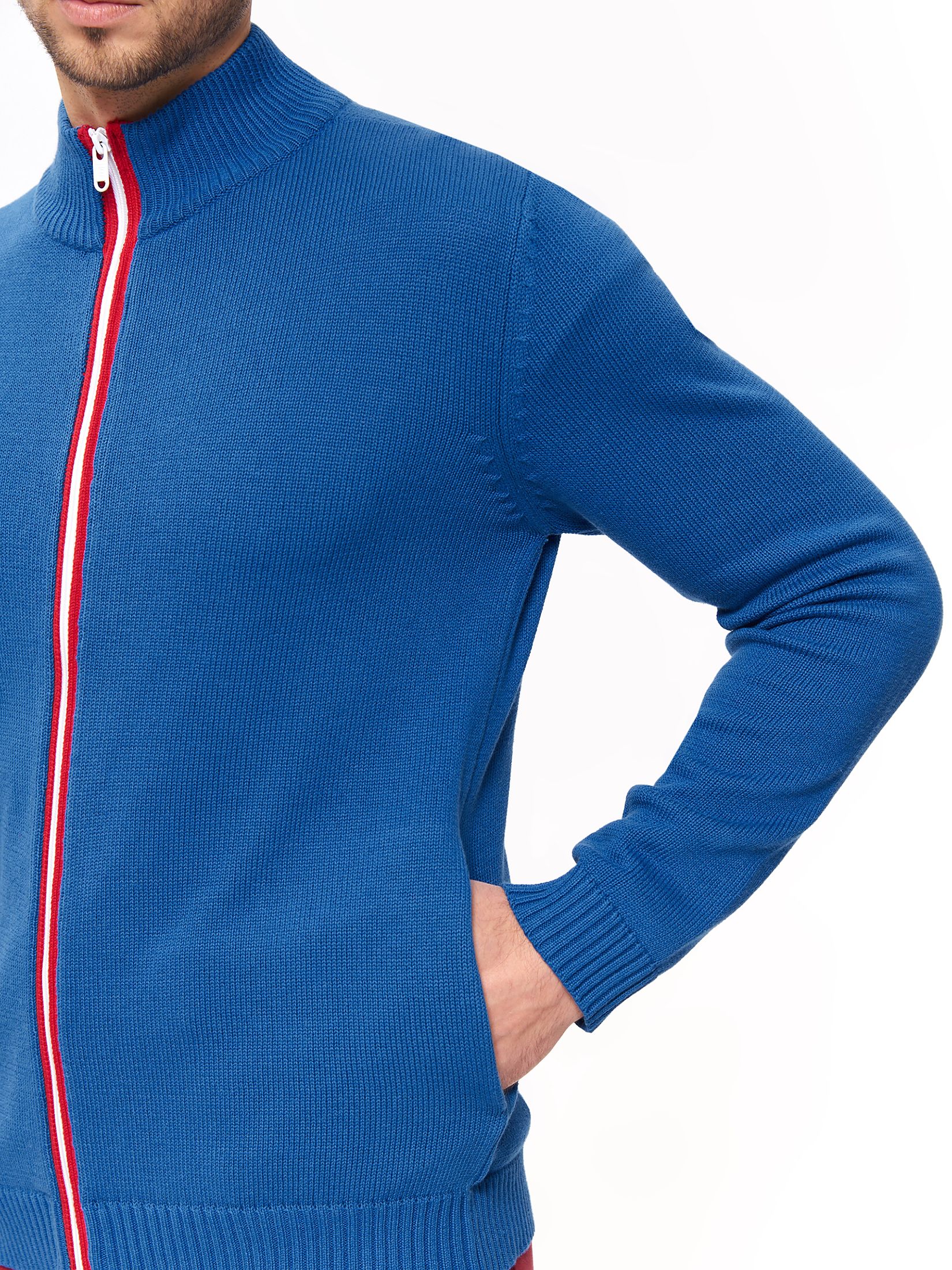 Sweter rozpinany ze stójką