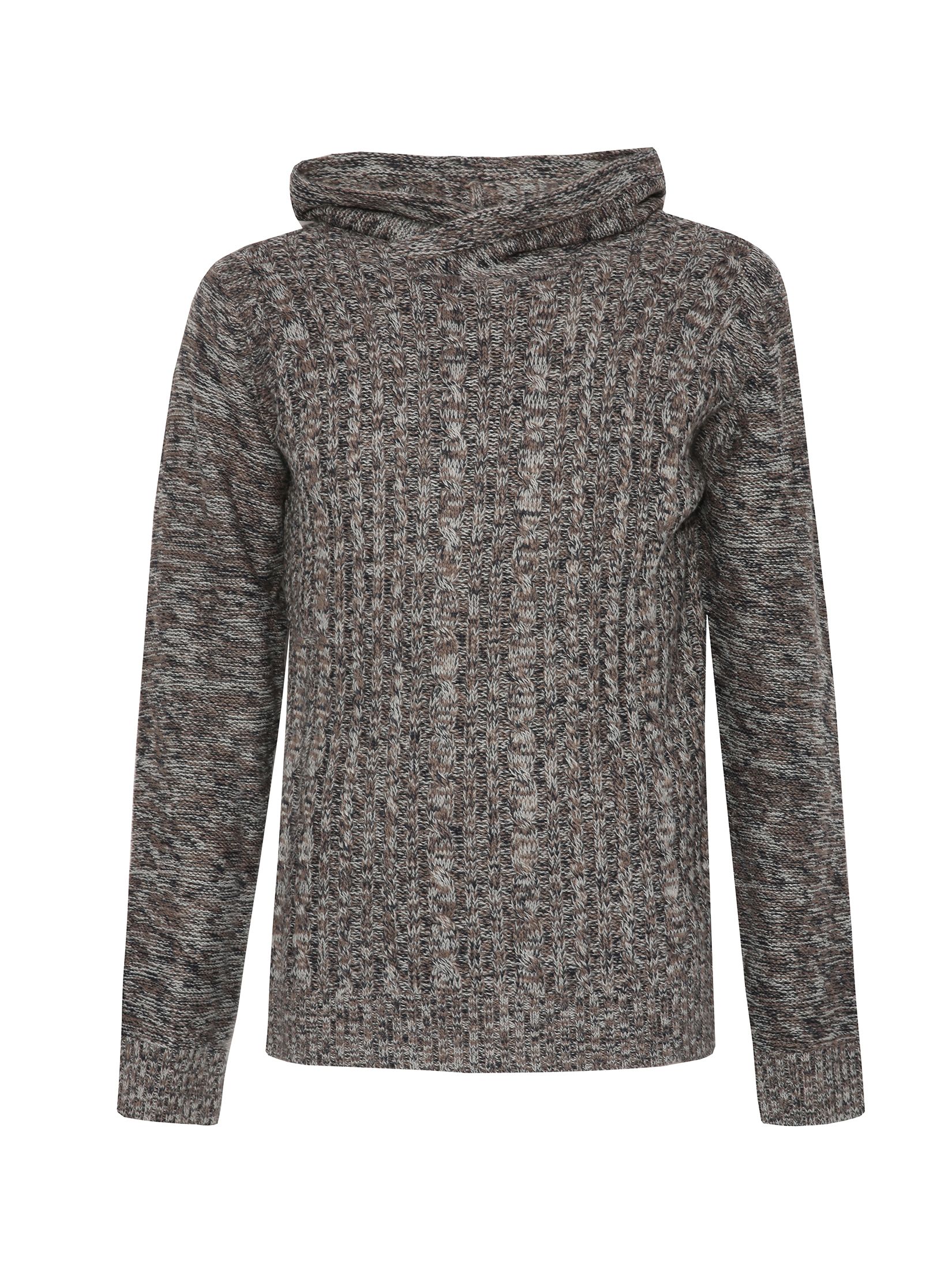 Sweter strukturalny z kapturem
