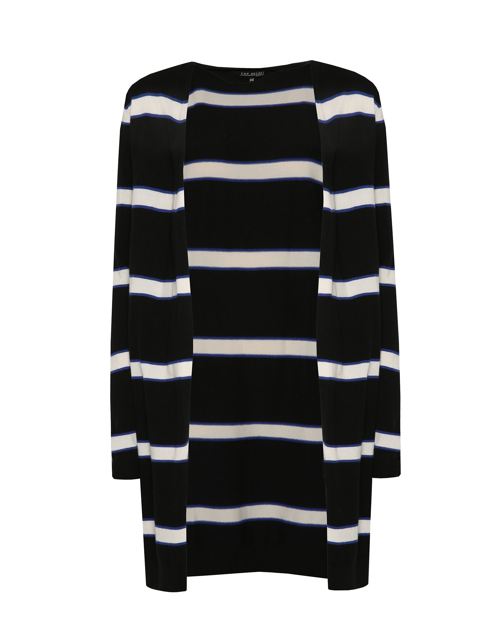 Długi kardigan w pasy