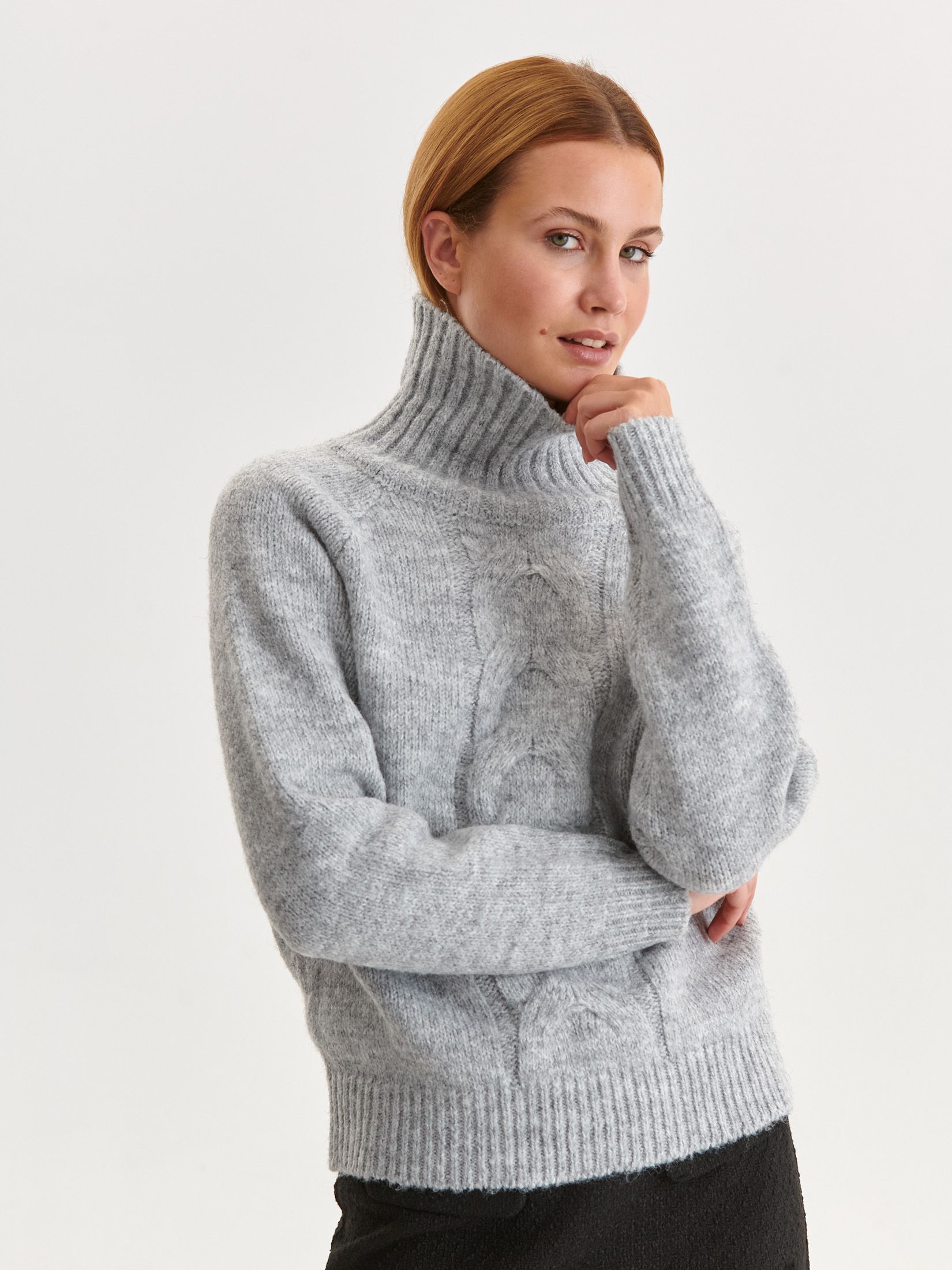 Ciepły golf z wełną