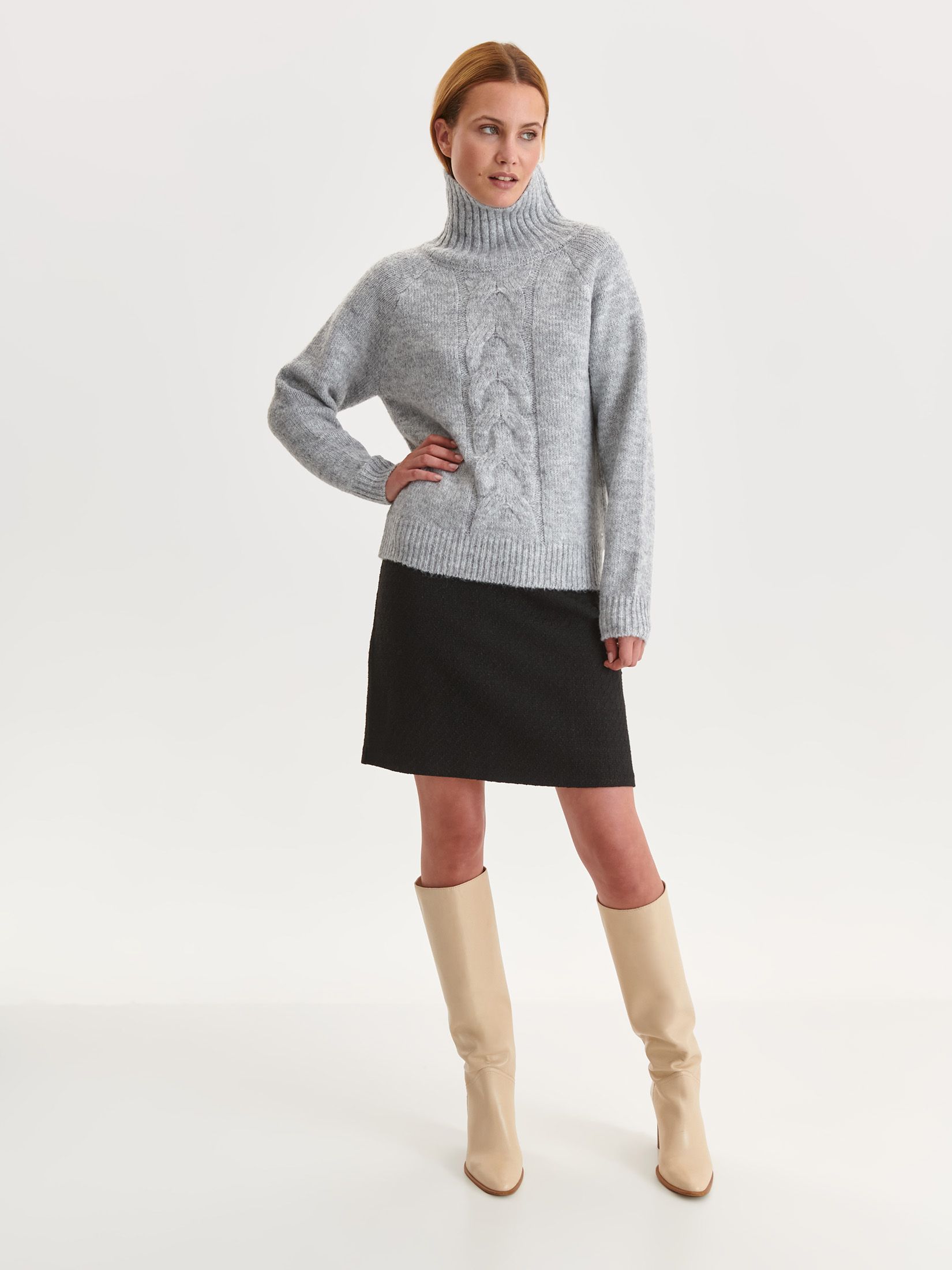 Ciepły golf z wełną