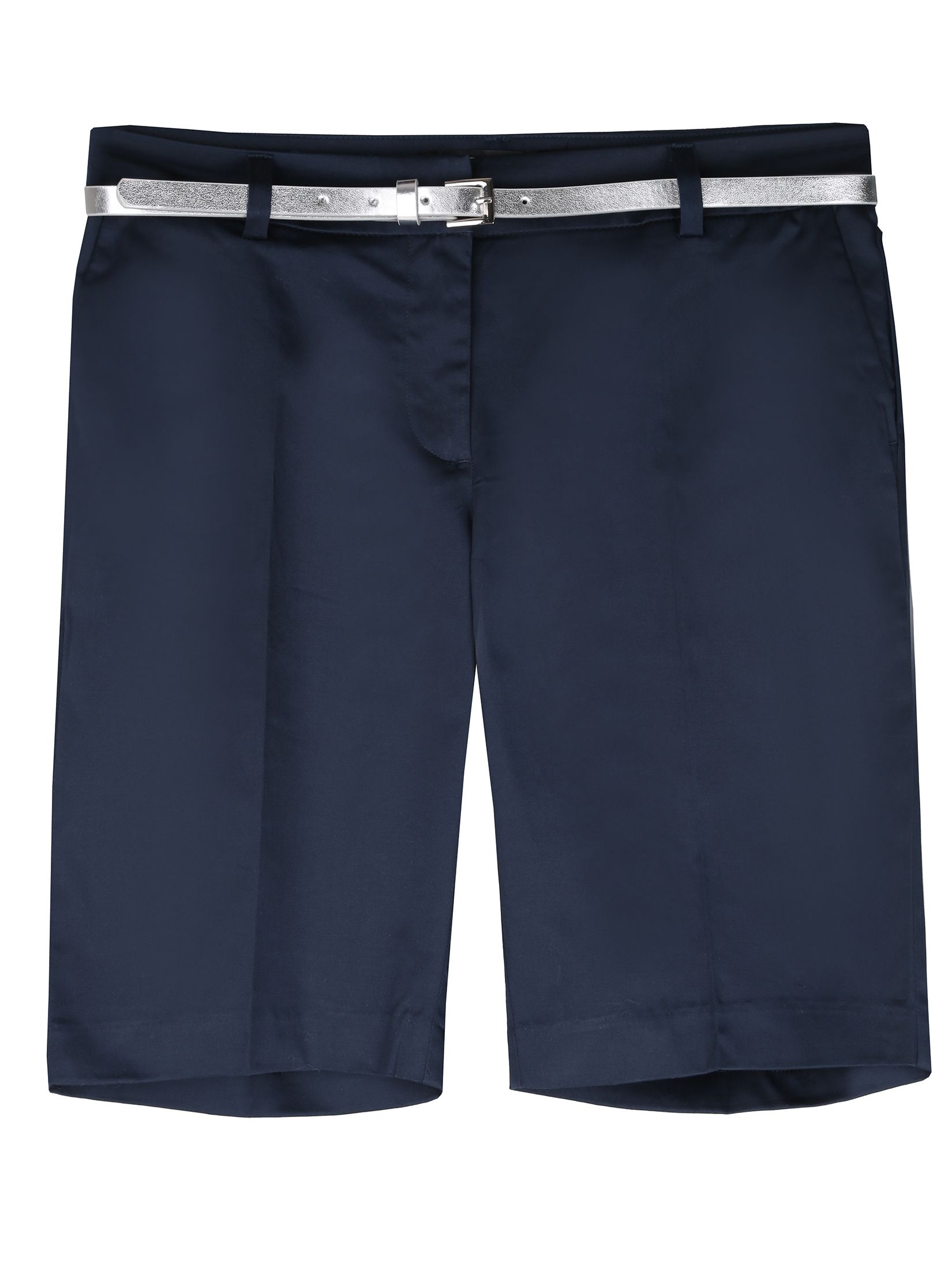 Szorty przed kolano z paskiem