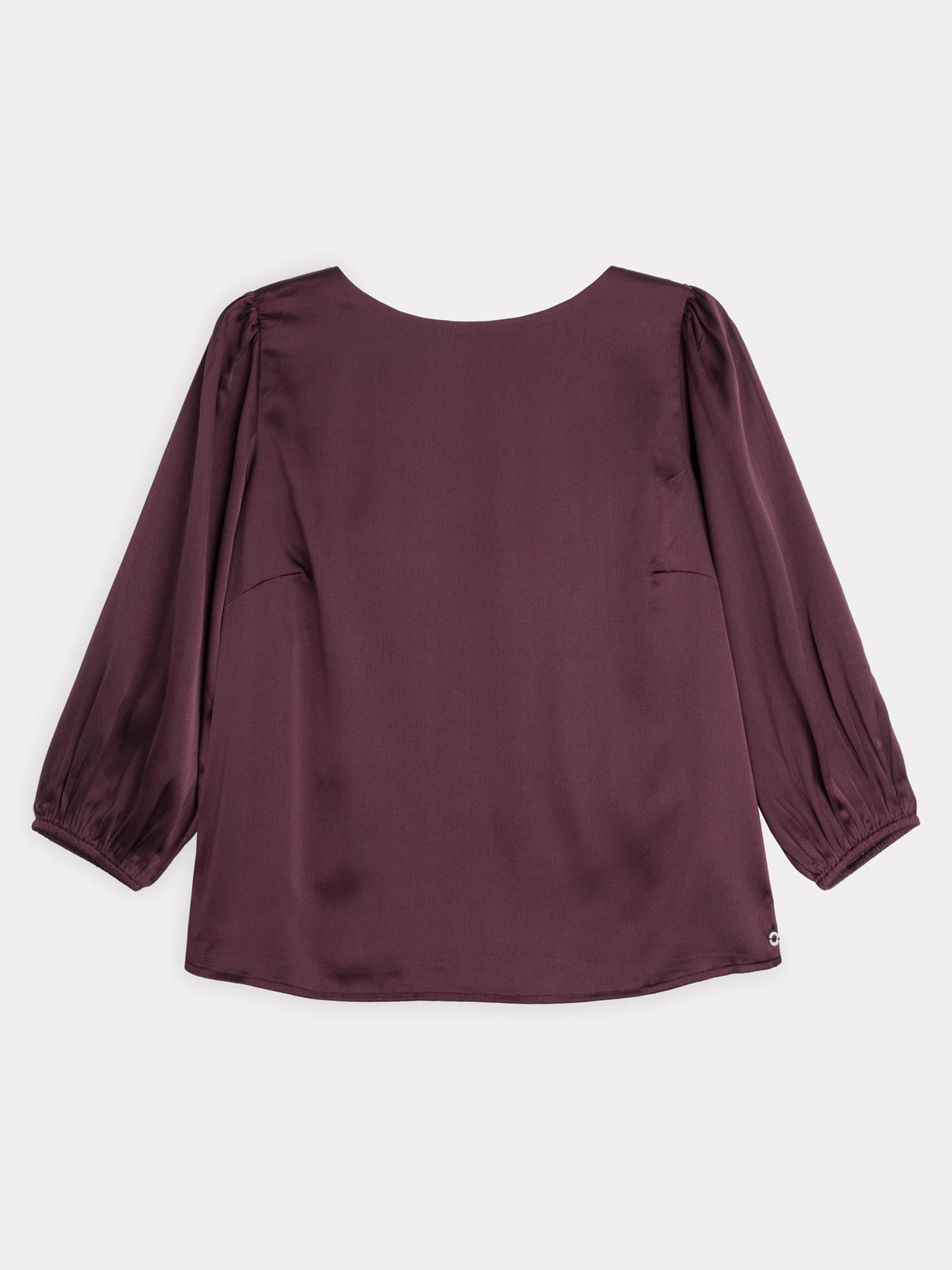 Satynowa bluzka z rękawem 3/4 