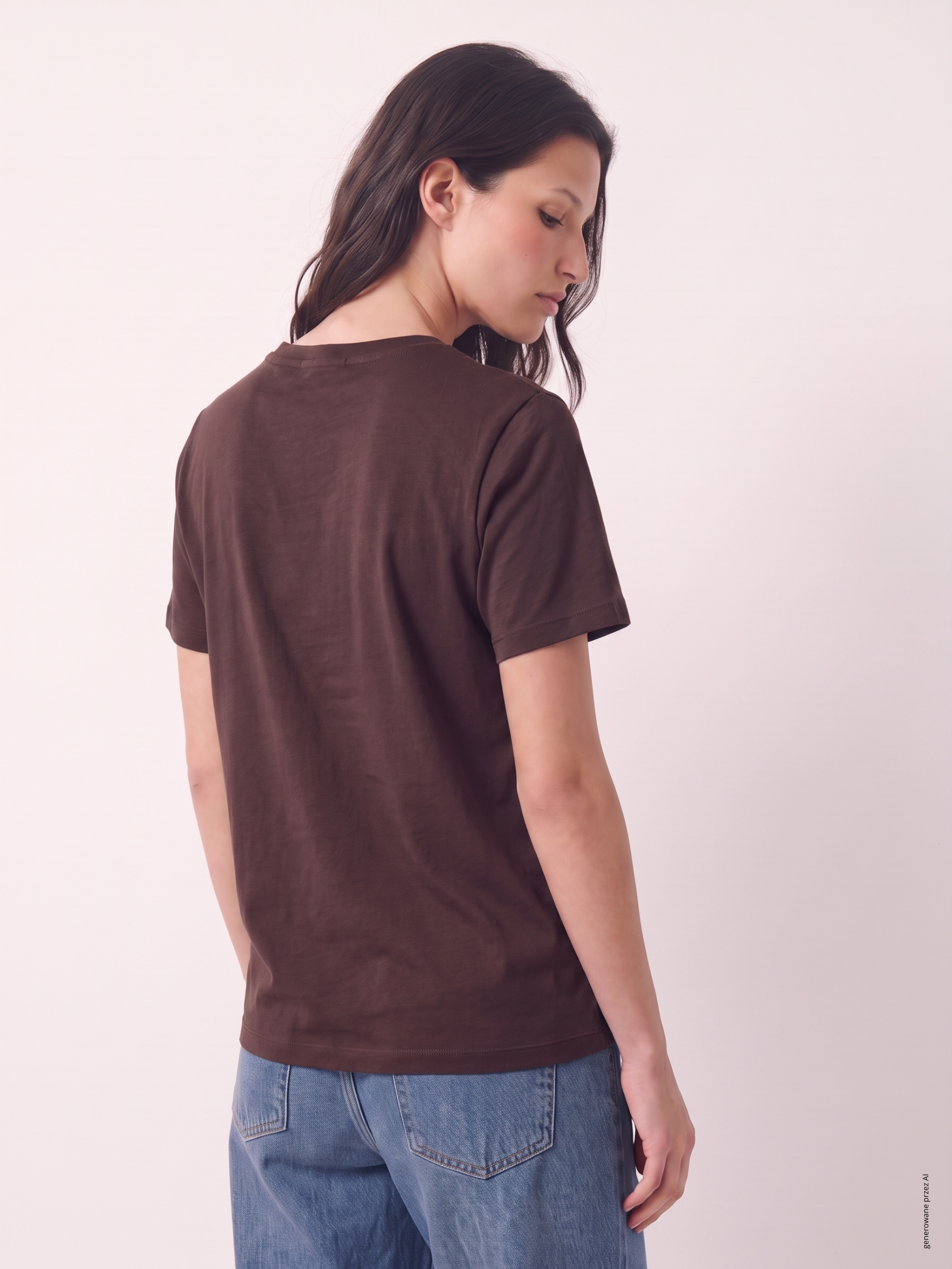 Ciemnobrązowy top basic 