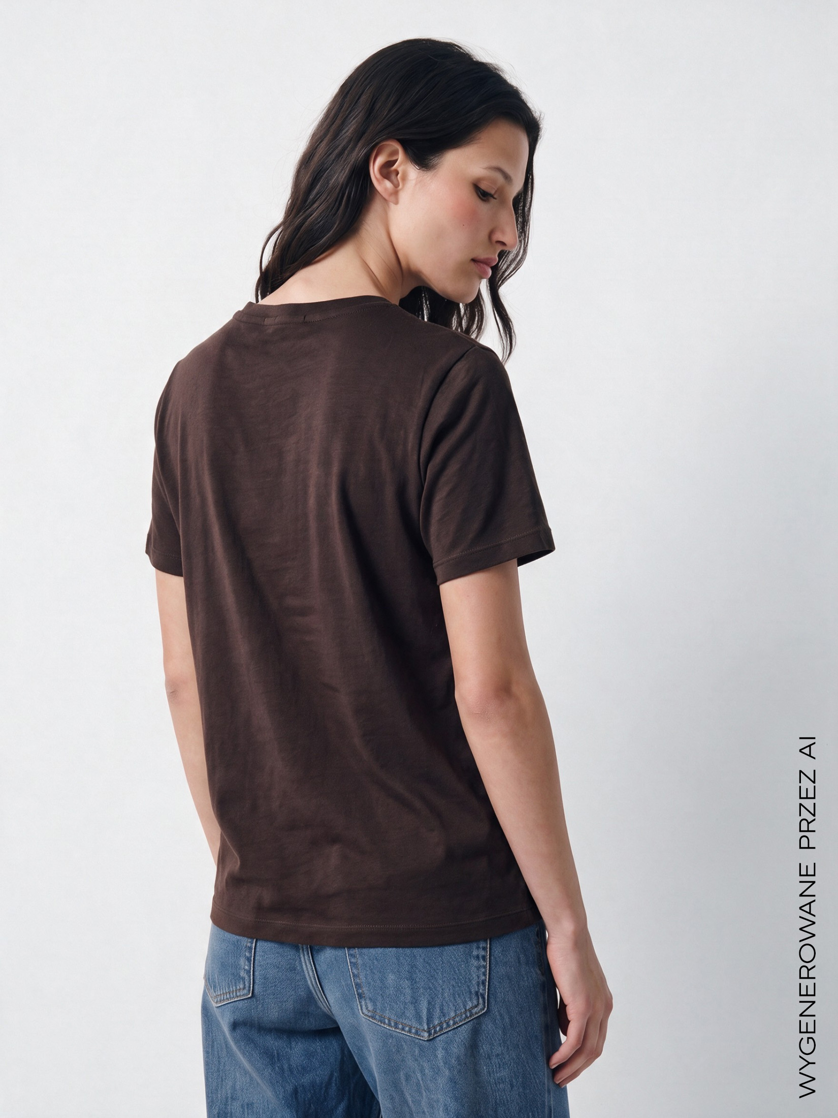 Ciemnobrązowy top basic 