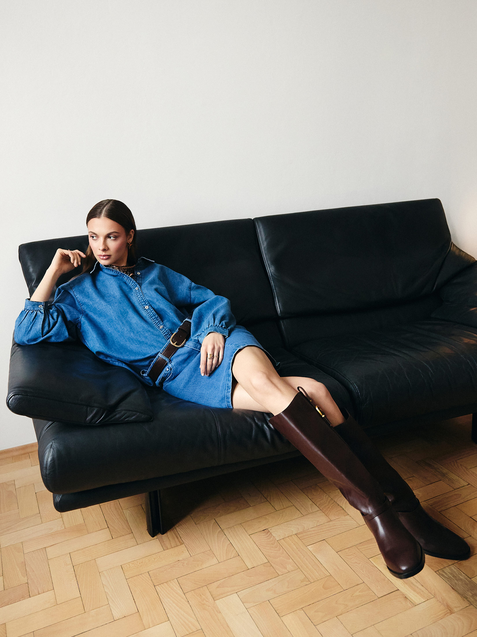 Koszula jeansowa o luźnym kroju 