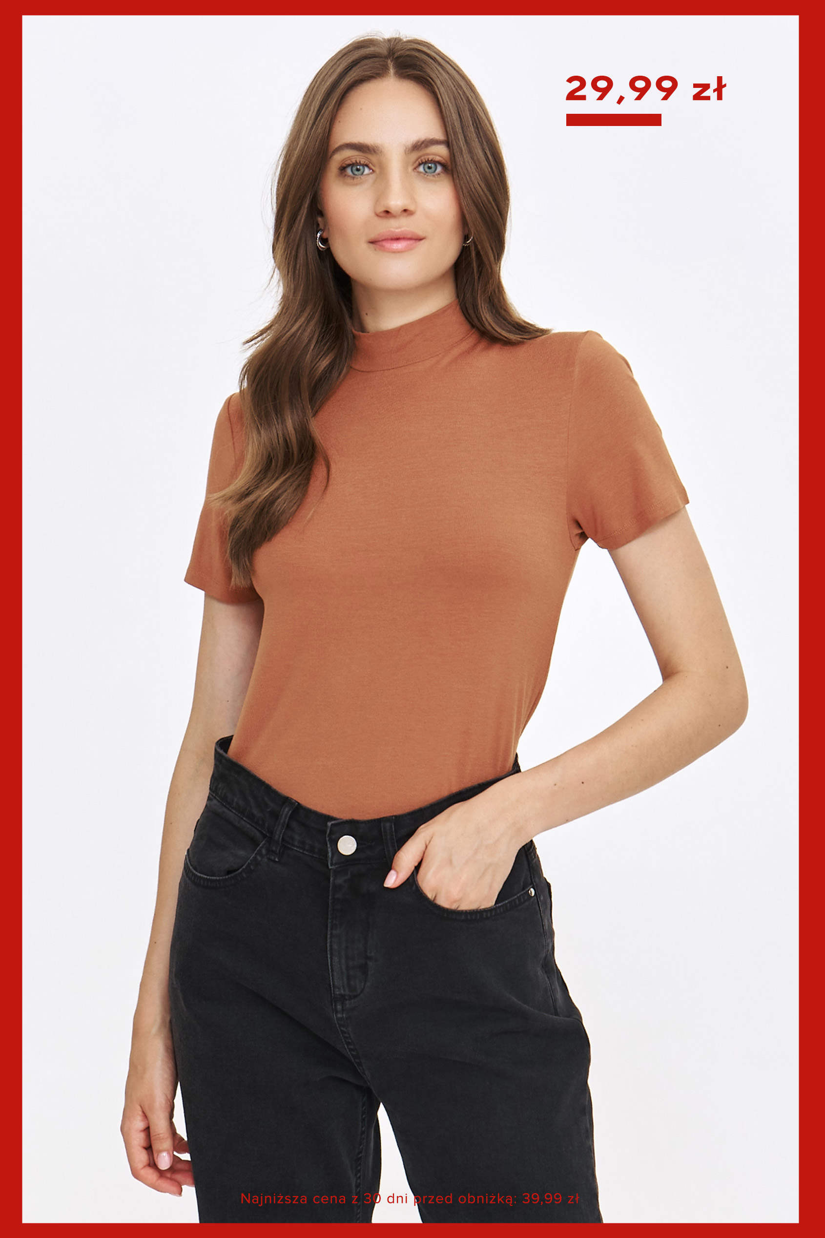 Golf z cienkiej dzianiny