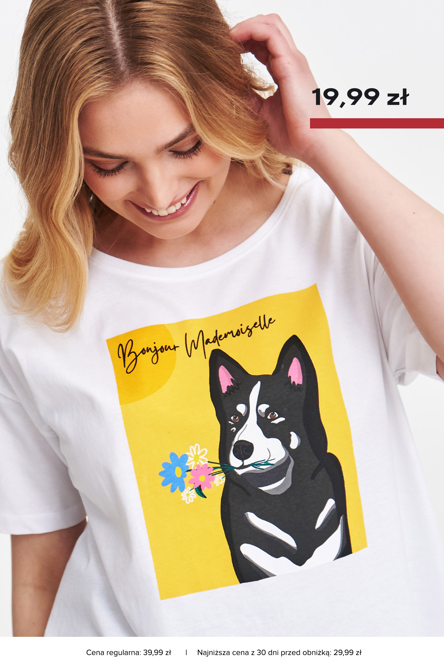 Bawełniany t-shirt z nadrukiem