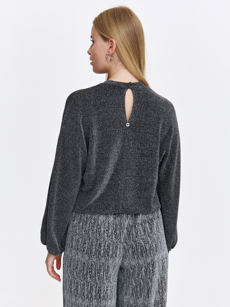 Bluza damska z błyszczącą nitką 