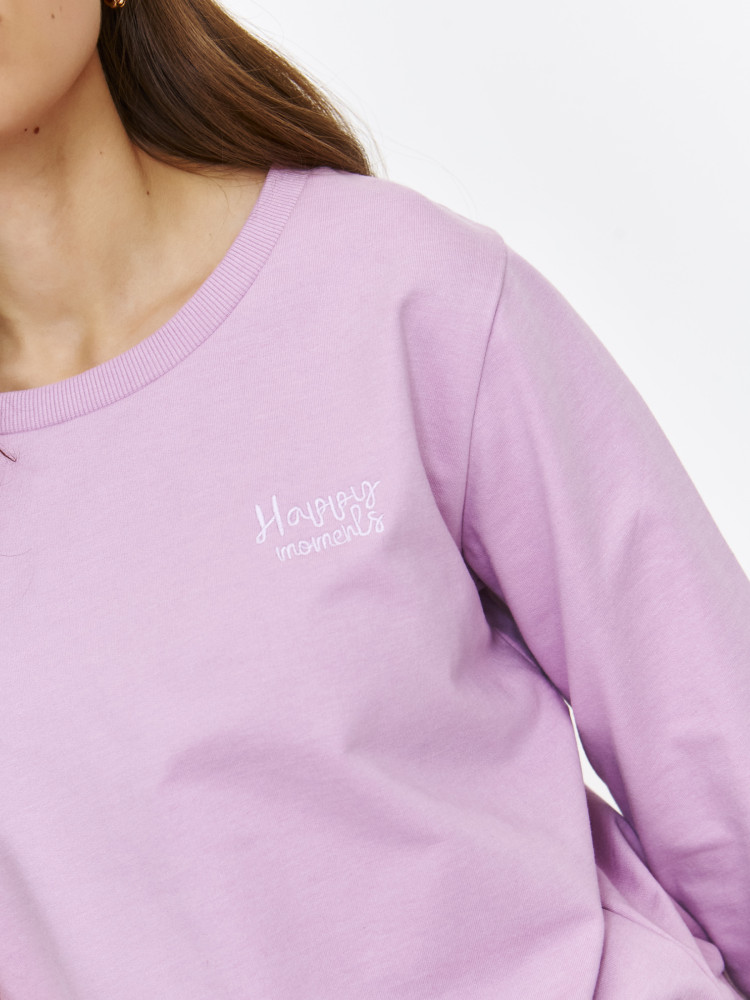 Bluza z dzianiny z napisem 