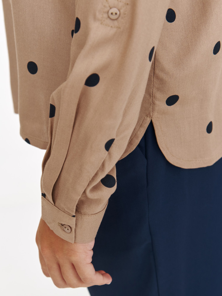 Bluzka koszulowa w duże grochy