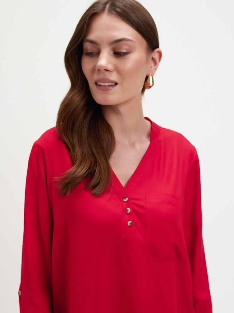 Elegancka bluzka w kolorze czerwonym 