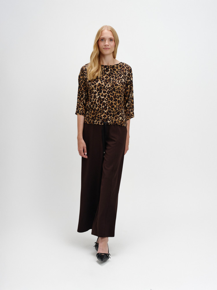 Bluzka z printem w panterkę 