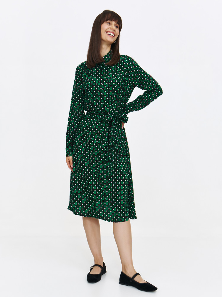 Casualowa sukienka midi z nadrukiem Casualowa sukienka midi z nadrukiem