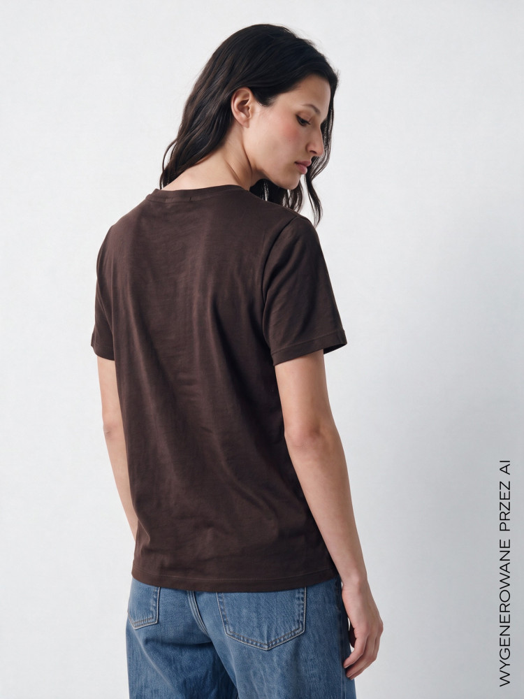 Ciemnobrązowy top basic 
