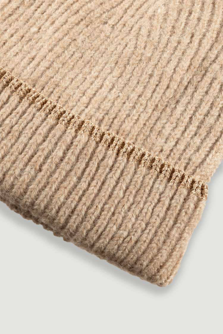 Czapka z dzianiny z domieszką wełny Czapka z dzianiny z domieszką wełny