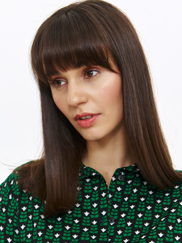 Czarna koszula z zielonym nadrukiem Czarna koszula z zielonym nadrukiem