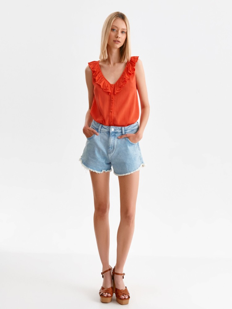 Bluzka damska na ramiączkach z dekoltem w serek